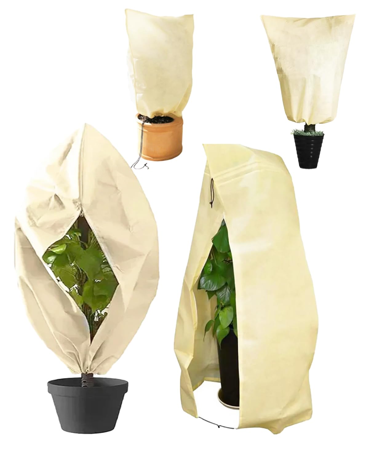 【送料無料】S.fields.inc 植物保護カバー 冬 4枚セット 防寒カバー 不織布 プランターカバー 防雪 サイズ：100x120cm