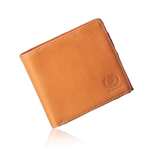 【送料無料】[FRANCK ROSSINI] 財布 メンズ 二つ折り 折財布 牛革 ベラ付 札入 色：Camel AOTO