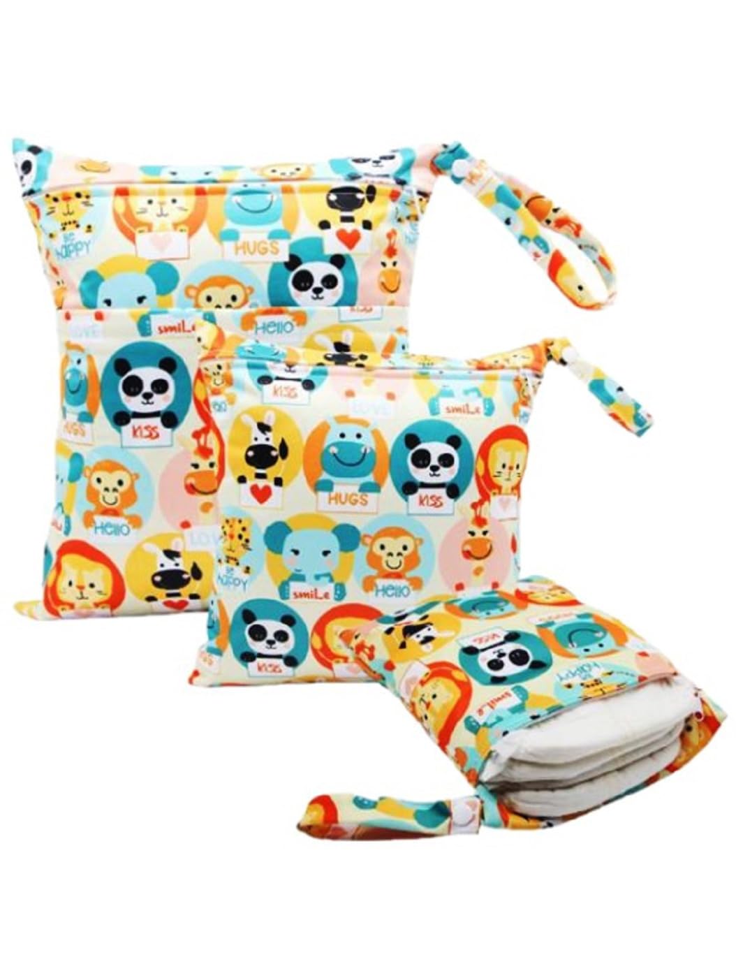 【送料無料】[ミャオッティ] おむつポーチ 防水 3点セット 防水バッグ おむつ替え おしりふき ベビーカ..