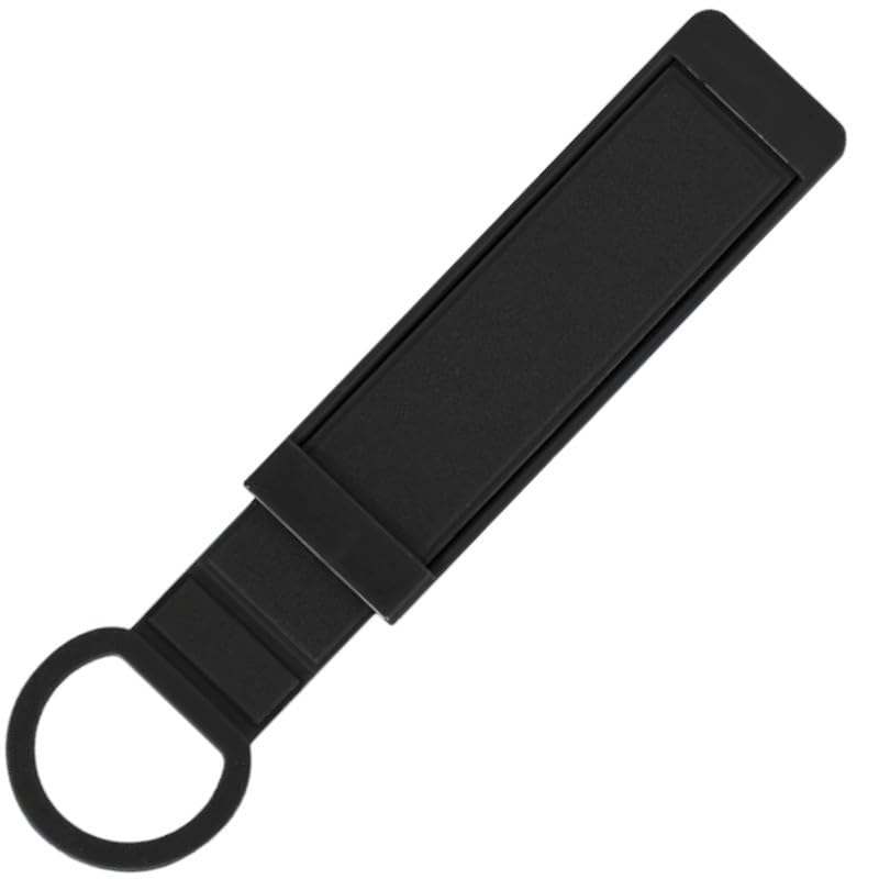 【送料無料】スマホ ハンドストラップ マットカラー 背面 バンド リング付き 簡易スタンド機能 落下防止 スマートフォン 両面テープ 簡単取り付け 色：ブラック