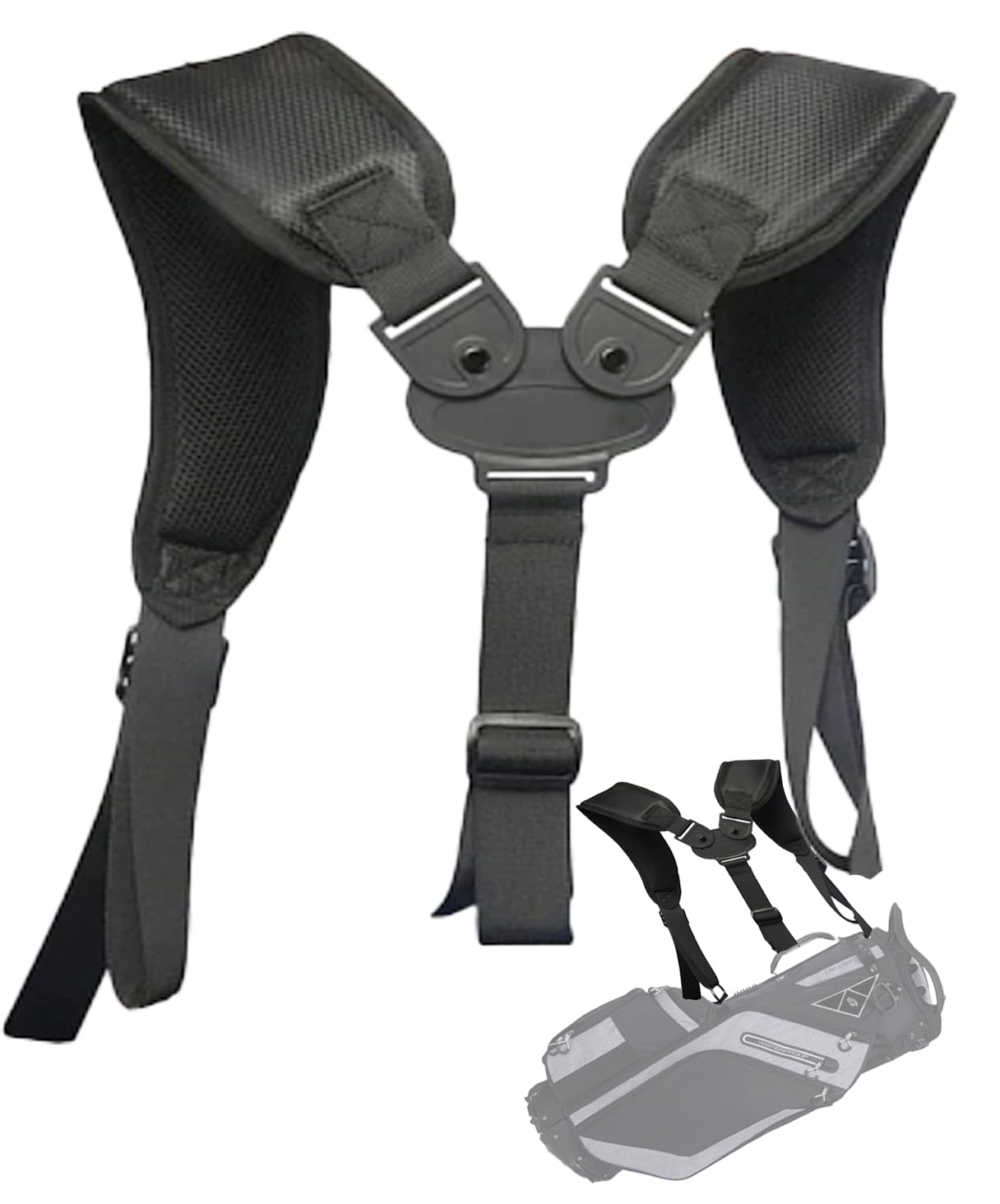 【送料無料】[S.fields.inc] キャディバッグ ショルダーストラップ 交換 リュック ダブルベルト ゴルフ..