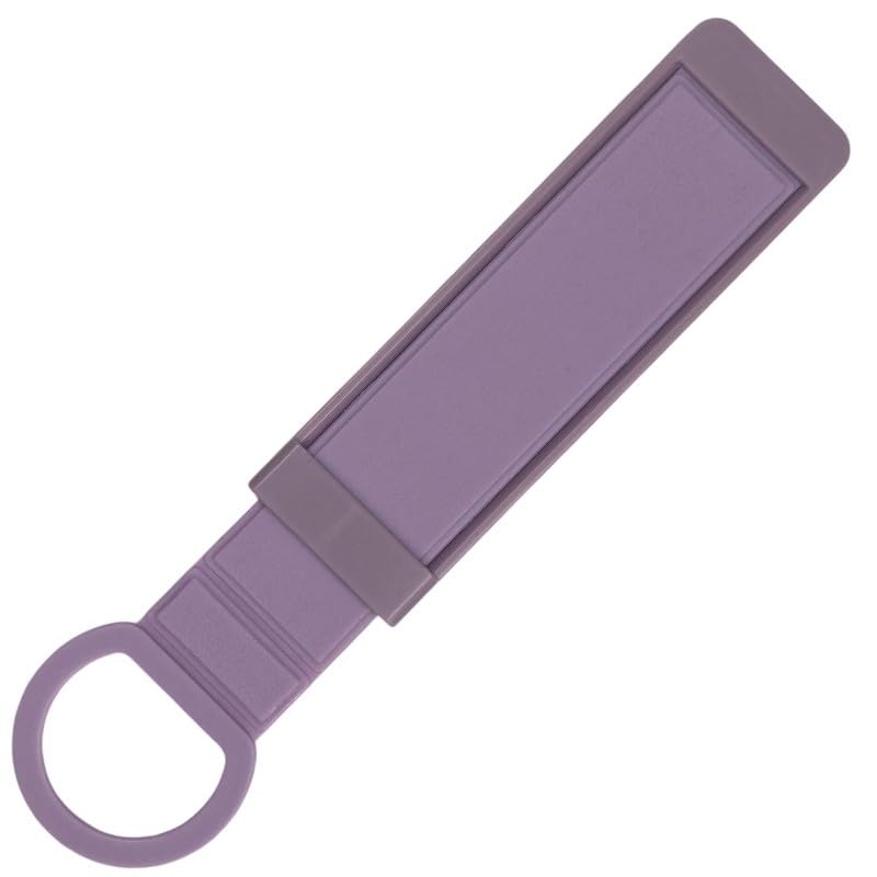 【送料無料】スマホ ハンドストラップ マットカラー 背面 バンド リング付き 簡易スタンド機能 落下防止 スマートフォン 両面テープ 簡単取り付け 色：パープル