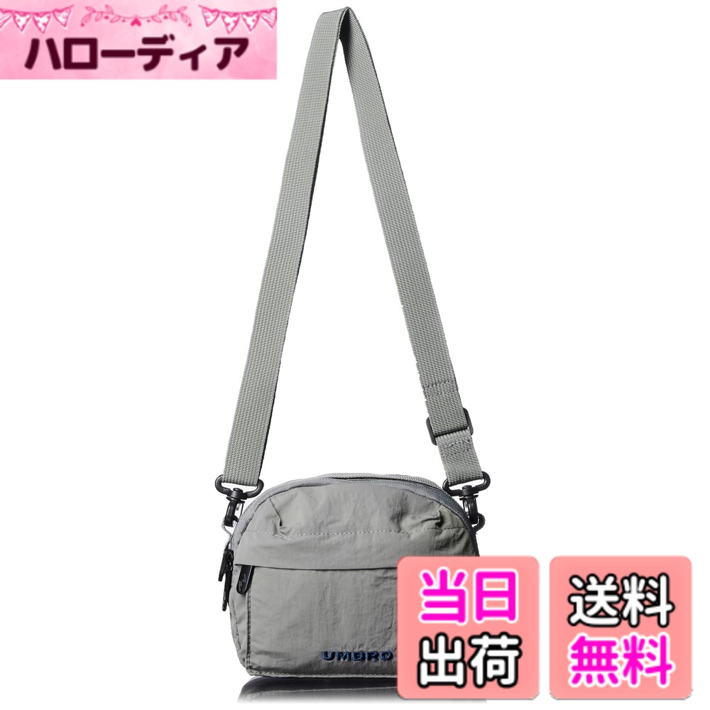 【送料無料】[アンブロ] 2WAY ミニ ショルダー 柔らかく 軽い ナイロン ロゴ刺繍 sonny ショルダーバッグ 色：グレー、サイズ：ミニ