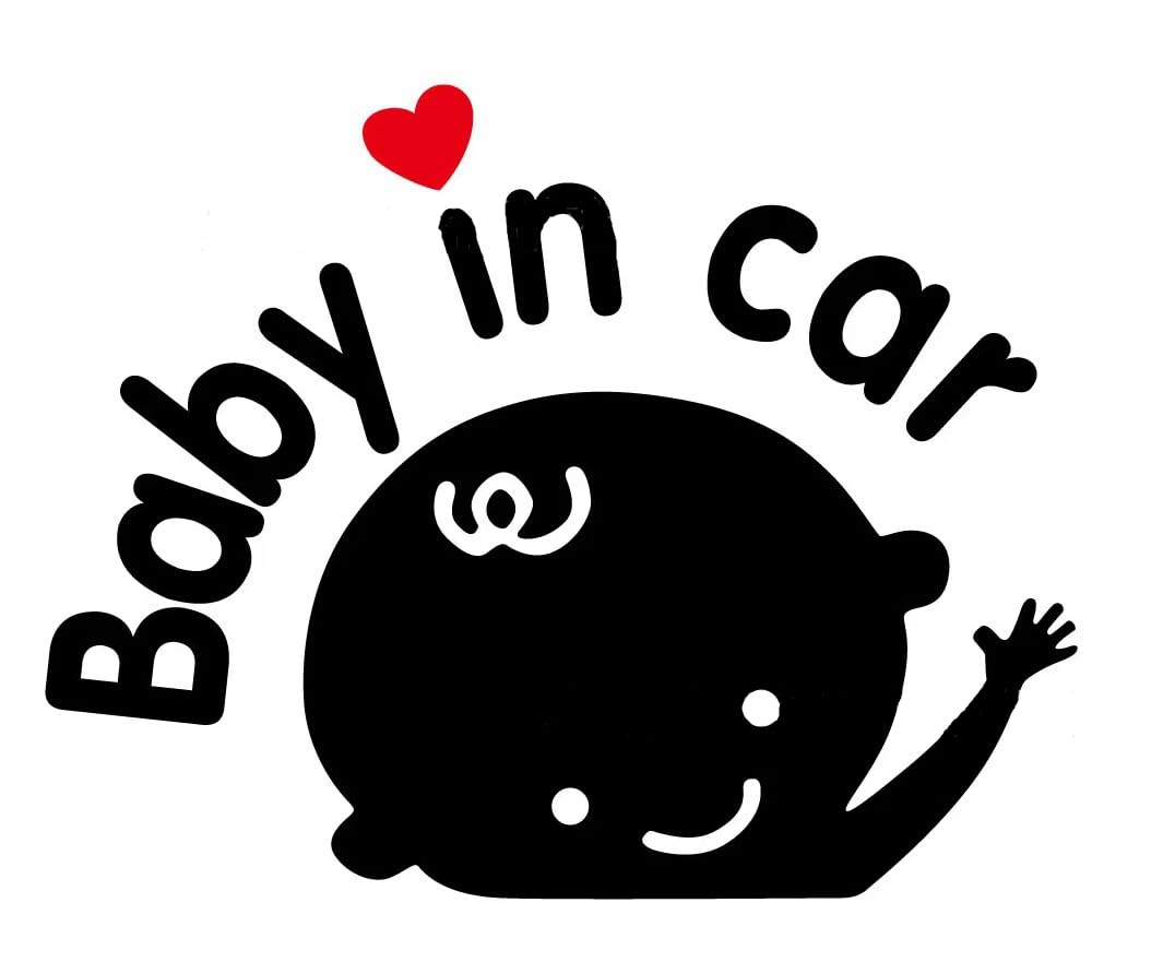 【送料無料】[カロカック] baby in car シール 赤ちゃん ベビーインカー ステッカー 赤ちゃんが乗ってます 赤ちゃん乗車中 ベイビー 新型 色：タイプ3.