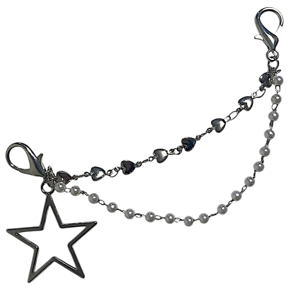 【送料無料】スター 靴 チェーン シューチャーム シューズチェーン シルバー ブーツ スニーカー クロックス シューズ アクセサリー チェーン 色：ハート・15cm、サイズ：FREE