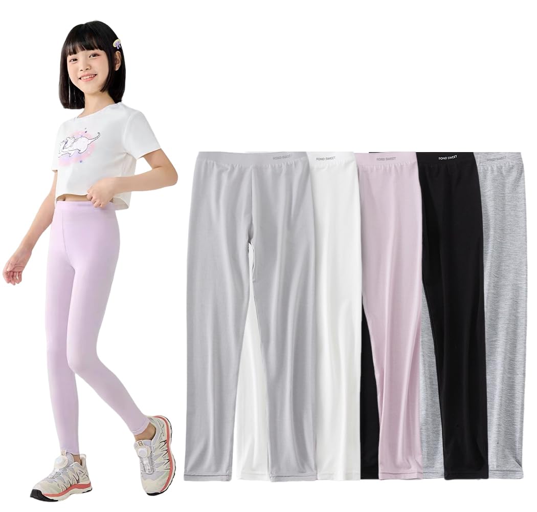 【送料無料】[ZGKULAEAOW] キッズレギンス 子供用 薄手 10分丈 女の子 インナーパンツ ロング丈 薄手 ..