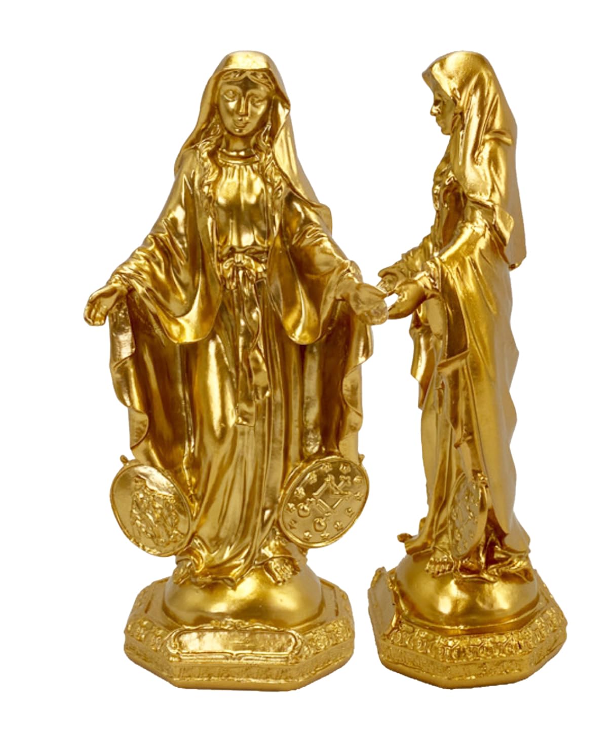 【送料無料】S.fields.inc 聖母マリア像 置物 樹脂製 ミニ 22cm クリスマス 卓上 装飾 オブジェ フィギュア 色：ゴールド
