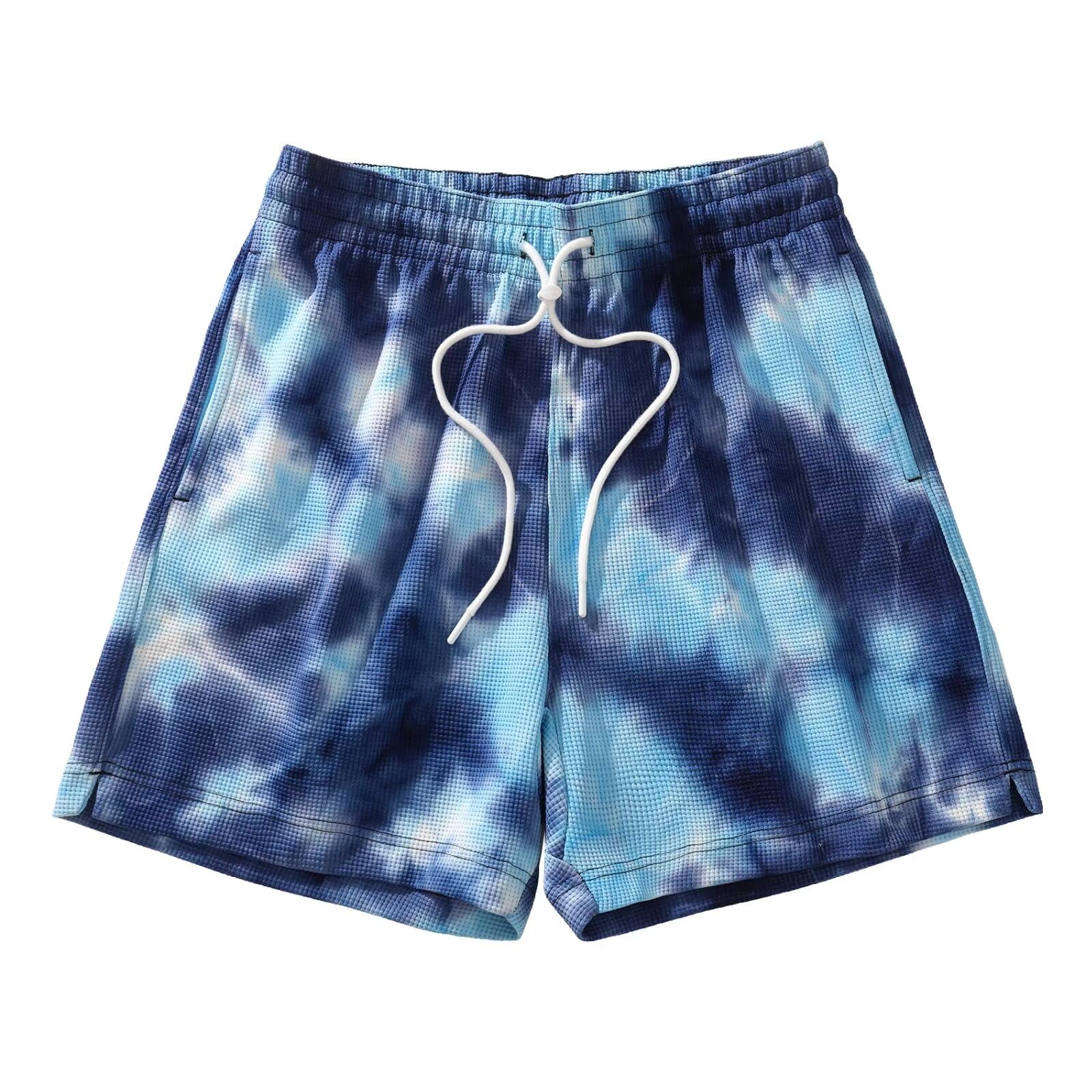 【送料無料】[ORBU] バスケットパンツ メンズ スポーツ アメリカ 多色 短パン ウェア ランニング トレーニング ショートパンツ ポケット付き ウエスト 調整可能 速乾 通気 色：ブルー、サイズ：XL