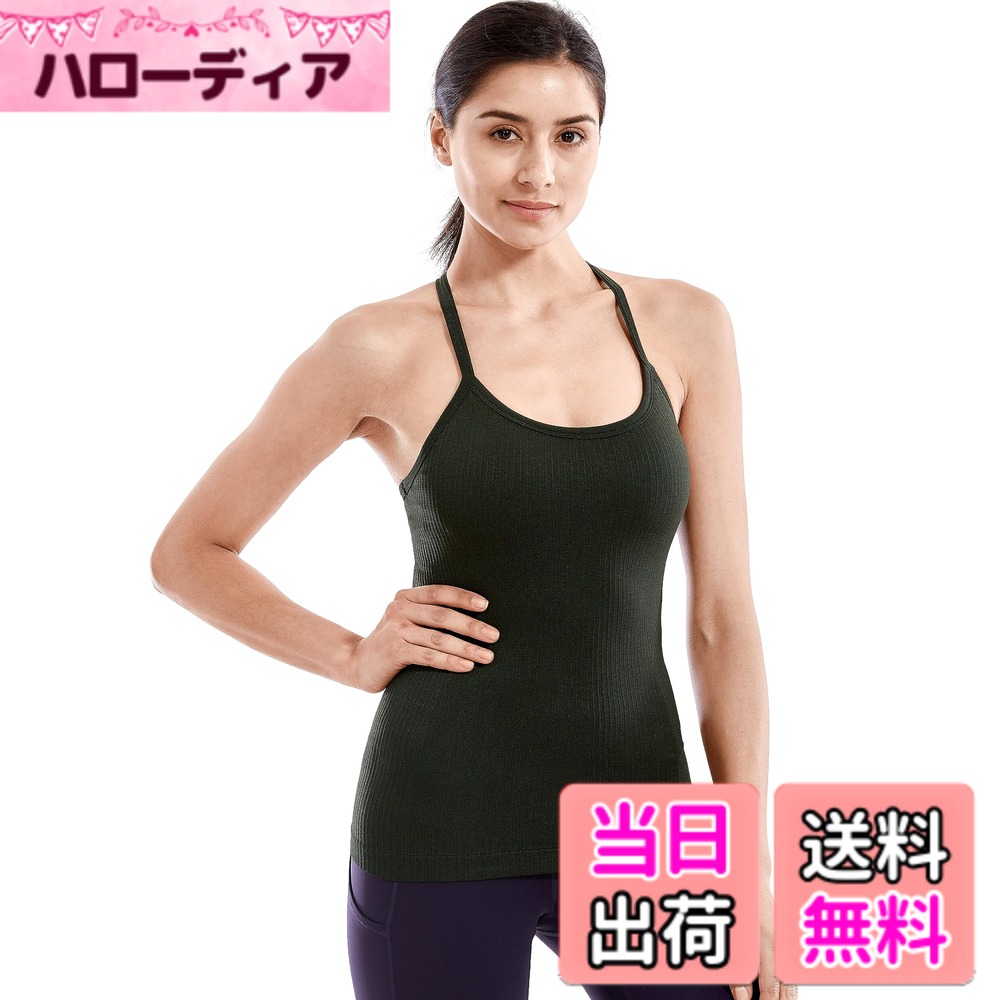 商品情報商品の説明主な仕様 リブ編みのシームレス生地：全方向伸縮性を備え、リブ編みなので柔らかく、速乾性と通気性に優れるシームレス生地を使用。適度な厚みのある素材がコンプレッションとサポート力を高め、洗濯機で何度も洗っても色落ちや型崩れがなくて耐久性がある。バスト部分にはパッドが付いていますので、インナーなしで使用することができる。身体への負担が軽減されて動きもスムーズになる。背中にオシャレなY字バックのデザインで、肩紐がずり落ちなくて運動に集中できる。肩甲骨、肩周りの動きもストレスフリーで、手をあげる動きがスムーズに取れる。どんなトレーニングポーズをやっても窮屈でなく、体が動きやすくなる。長め丈のスリムフィットスタイルで、お尻までカバーする。お体をホールドしてどんなポーズでも裾がめくり上がることがなくて安心。運動のパフォーマンスを妨げることなく快適に動ける。吸汗・速乾に優れ、発汗時の湿った空気を外に逃がしさらとした状態をキープ。デザイン企画・生地から縫製まで自社・自社関連工場にて一貫生産なので、縫製にこだわって着用時に違和感がなく完成度が高い製品です。ランニング、フィットネス、ヨガ、ホットヨガ、筋トレ等、様々なスポーツシーンでご着用いただけます。