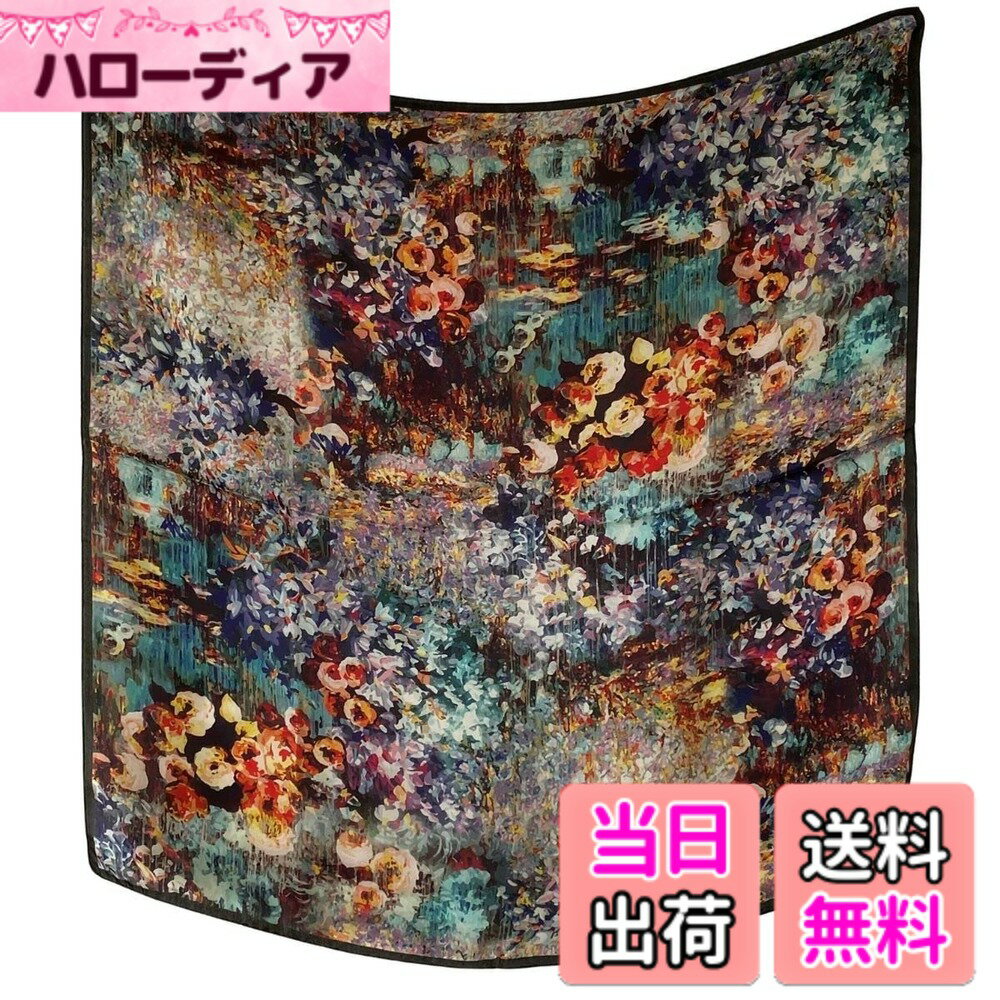 【送料無料】[G.Barsanti&Figli] シルク スカーフ 大判 90 正方形 シルク100% イタリア製 コモ 高級 バルサンティ モネフォレスト 色：モネフォレスト、サイズ：Free Size