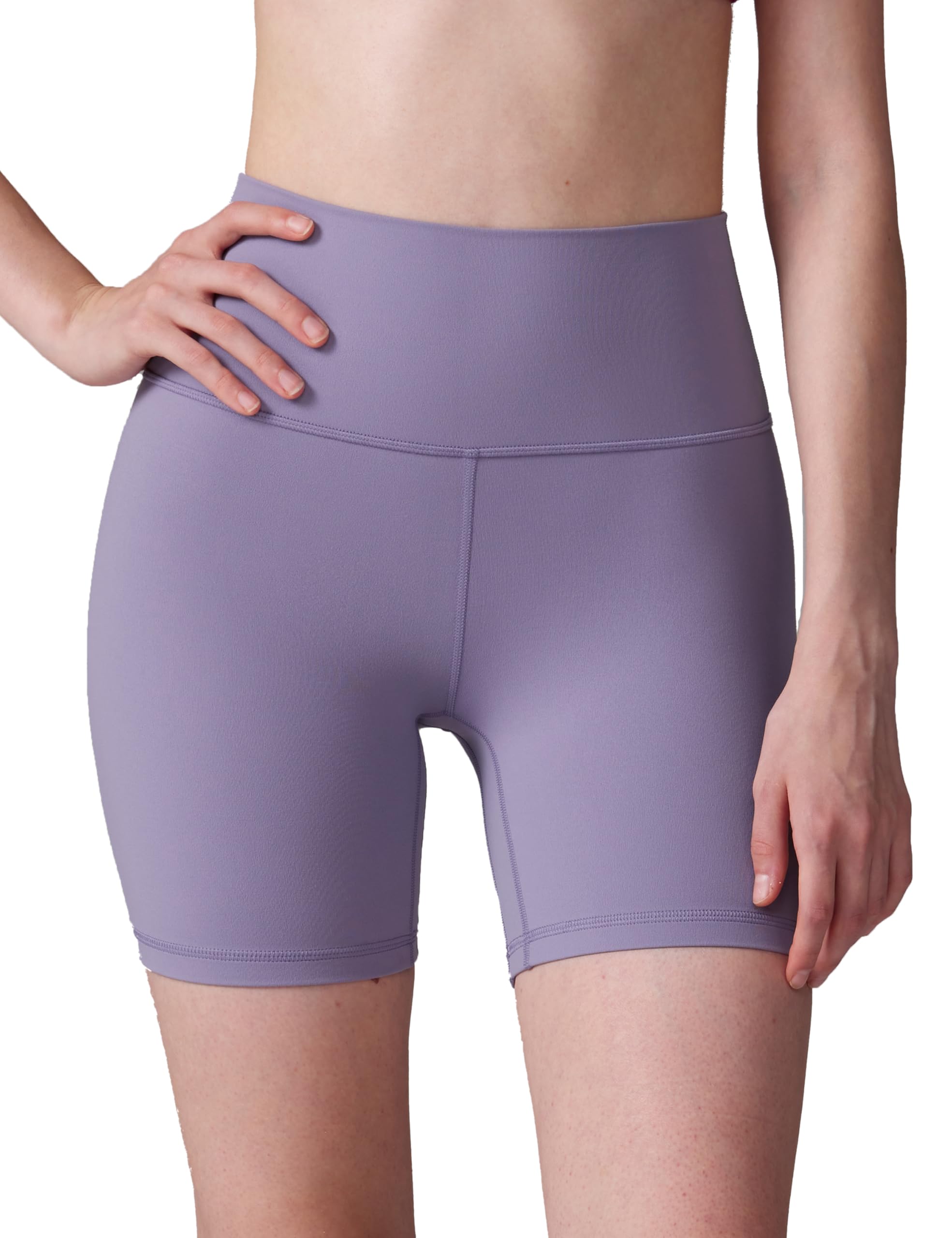 【送料無料】[CRZ YOGA] バイカーショーツ レディース ショートレギンス ヨガウェア ショーツ ハイウエスト 3分丈 スパッツ Butterluxe 股下4インチ/6インチ/8インチ 色：ラベンダーミスト、サイズ：L Regular