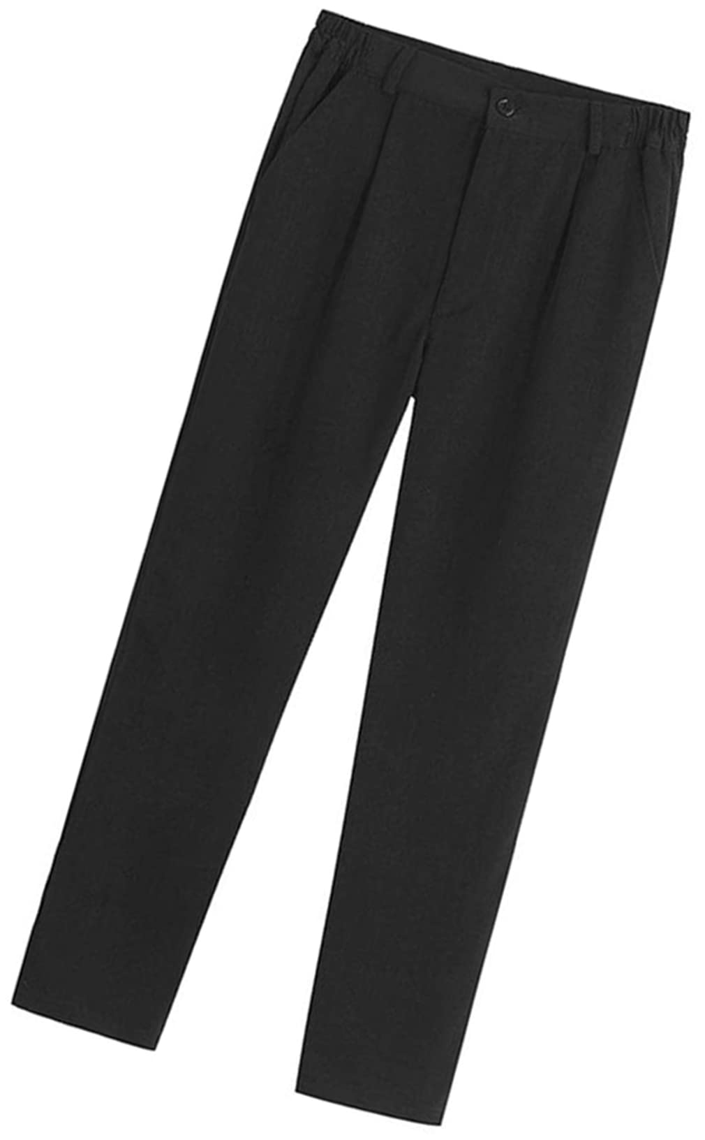 【送料無料】[BARYPORY] ズボン パンツ 男子制服 学生服 学校 制服 スクール スラックス スクール フォーマル 無地 春夏用 涼しい 軽量 色：ブラック、サイズ：2XL