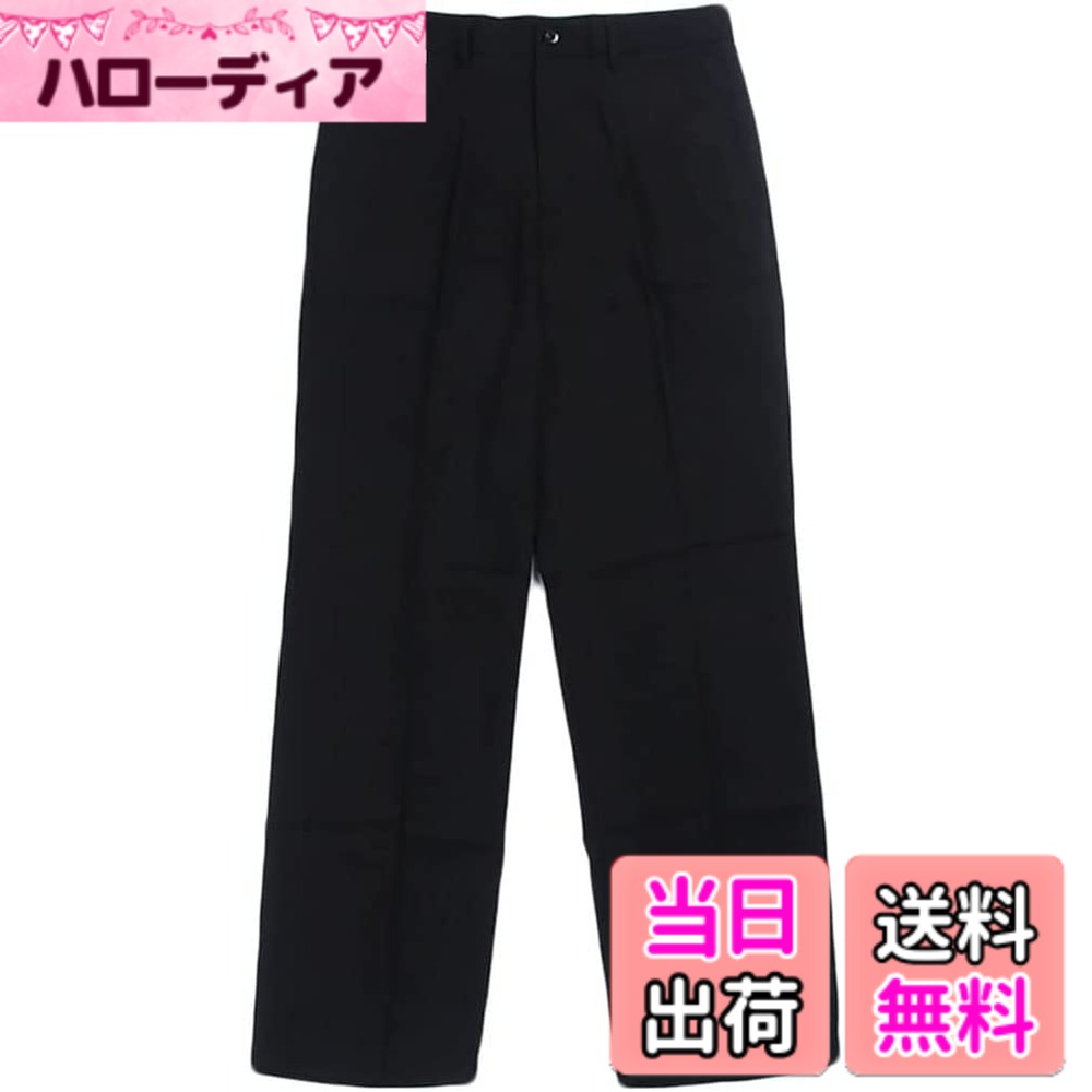 【送料無料】[BARYPORY] 学生服 ズボン 男子 パンツ メンズ 制服ズボン スクールズボン スラックス 全国標準型 オールシーズズボン 無地 軽量 色：ブラック、サイズ：XL