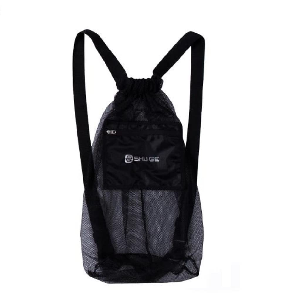 【送料無料】[pkpohs] ボールバッグ 選べる サイズ カラー メッシュ ナップサック ボール入れ サッカー バスケ ボール バッグ 色：ブラック、サイズ：S