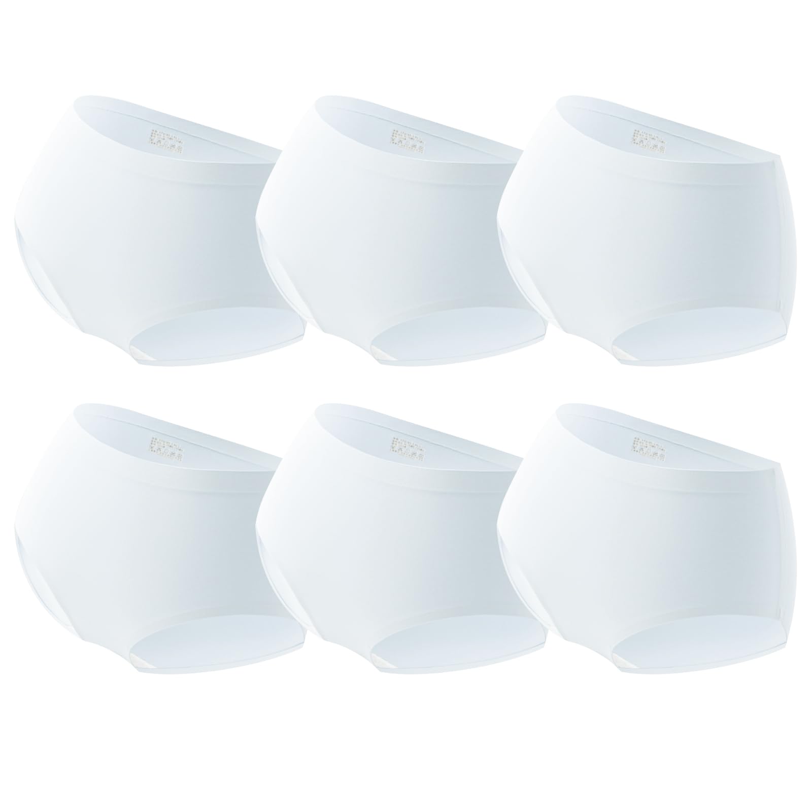 【送料無料】[RONGUI] 使い捨て シームレス ショーツ 個包装 食い込まない 大きいサイズ レディース 下着 綿 6枚セット 色：ホワイト（白）6枚、サイズ：M