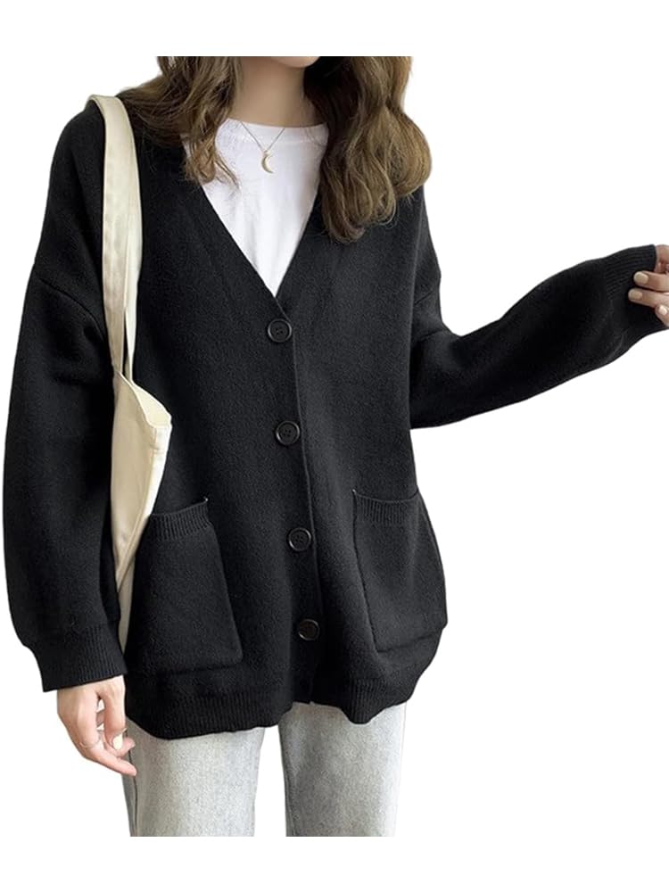 【送料無料】Moilyuko 上質 ニットカーディガン レディース ボタン アウター vネック セーター 長袖 ト..