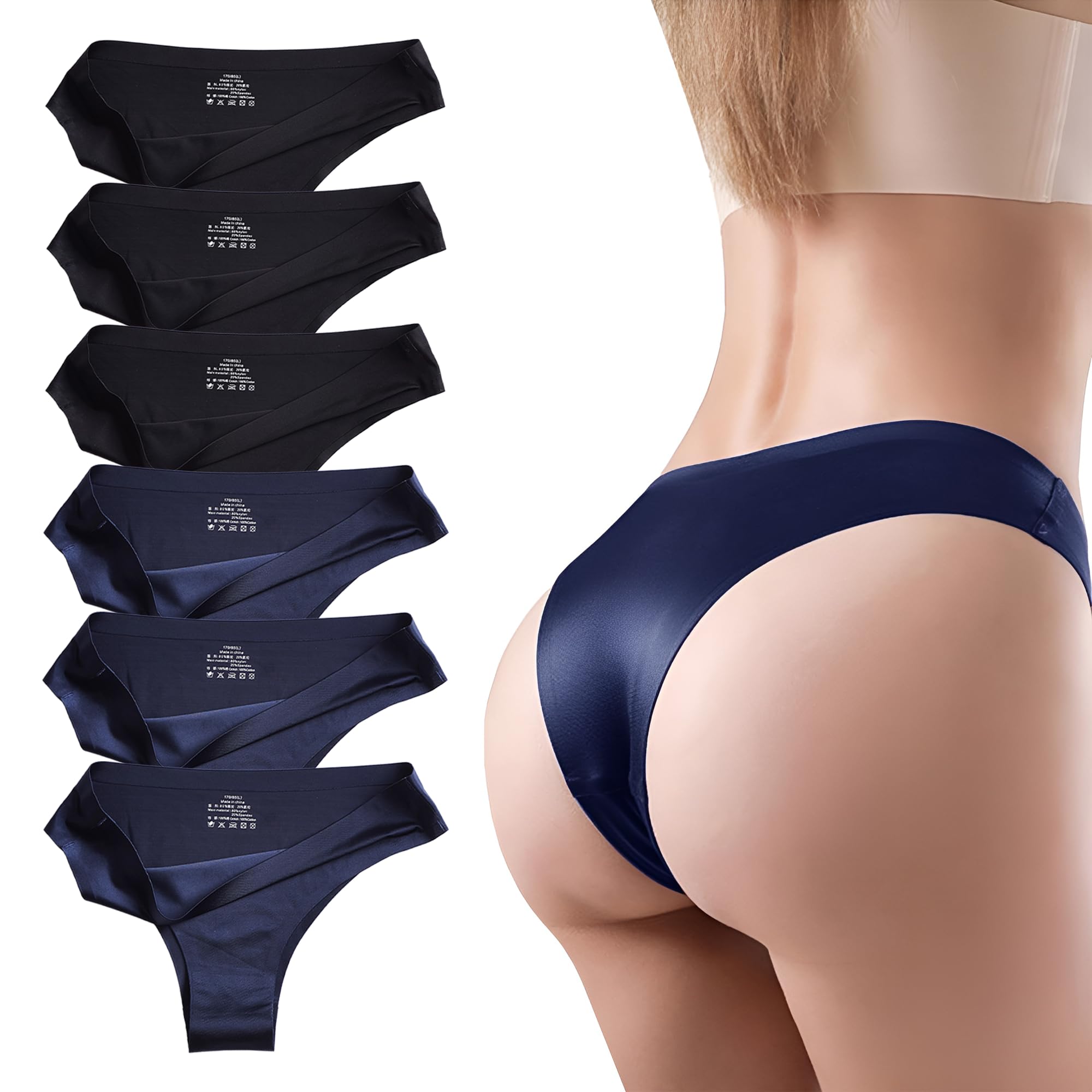 【送料無料】[CM Tech] ショーツ レディース 【6枚組】 ブラジリアンカット シームレス 可愛い T バッ..