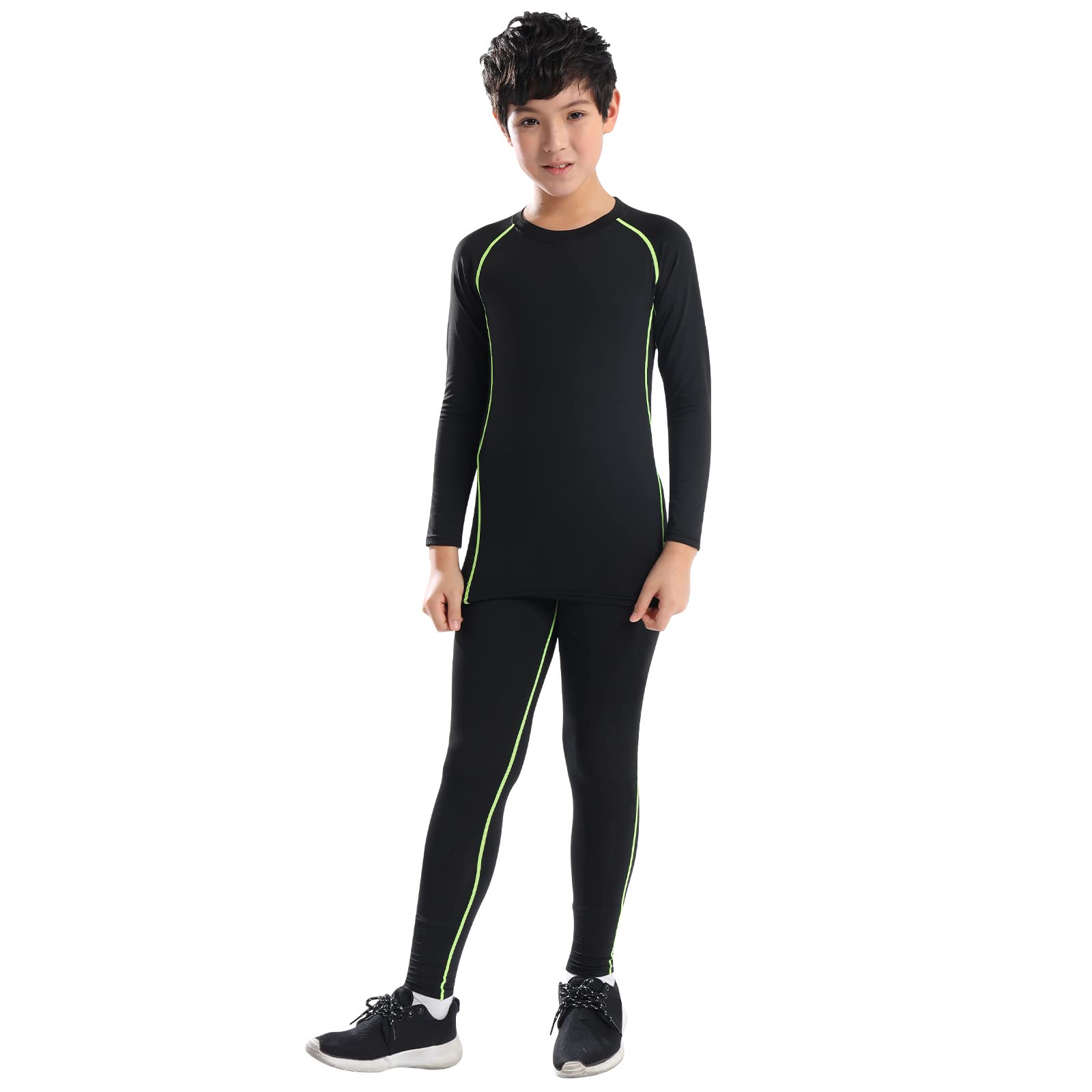 【送料無料】[Guooolex] スポーツインナー キッズ 上下セット コンプレッションウェア スポーツタイツ ..