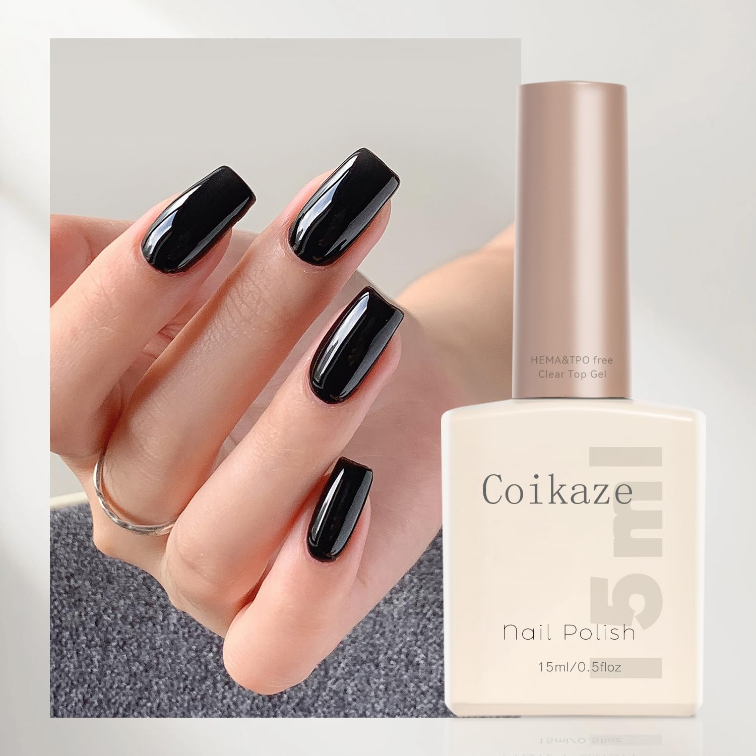 【送料無料】Coikaze マグネットネイル 単色 ジェルネイル カラージェル 単品 マグネットジェル 大容量15ml 色：HEMA&TPO free Clear Top Gel