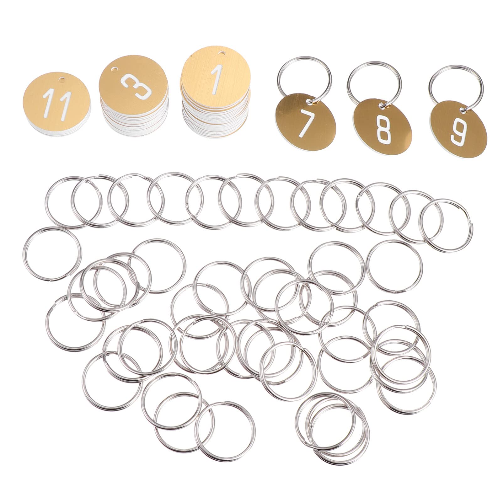 【送料無料】TOYMYTOY ドア番号タグ クローク 両面 番号札 キーラベルタグ キーホルダ 1-50 業務用 軽..