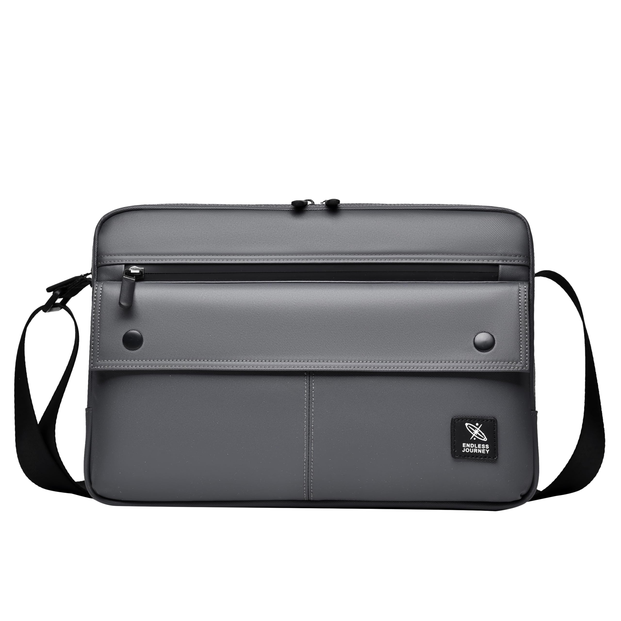 【送料無料】[FSD.WG] ショルダーバッグ メンズ 軽量 斜めがけ メッセンジャーバッグ 肩がけバッグ 防水 2way 通勤 通学 旅行 アウトドア 色：グレー、サイズ：L