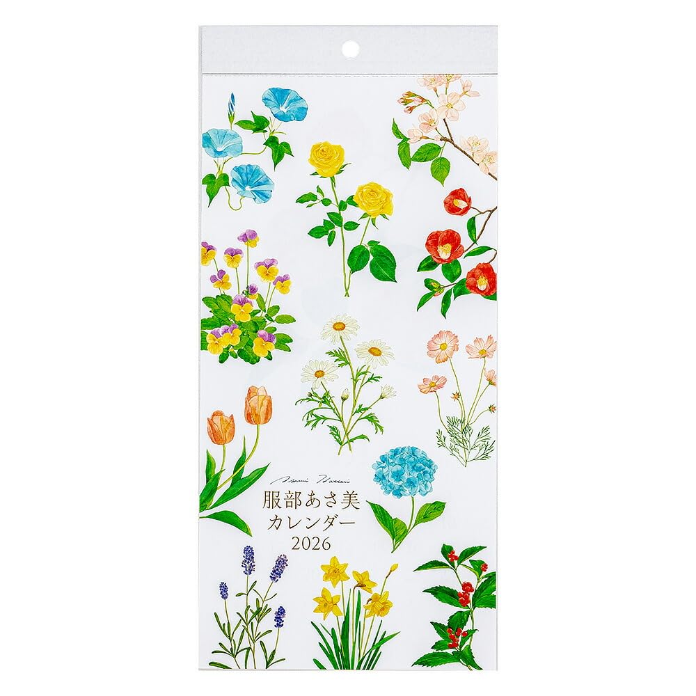 【送料無料】【2026年度版 カレンダー】 ナカバヤシ FSC-MX／壁掛けカレンダー2026花イラスト／A4スリム COC-CLH-A4SFI-26 色：マルチカラー
