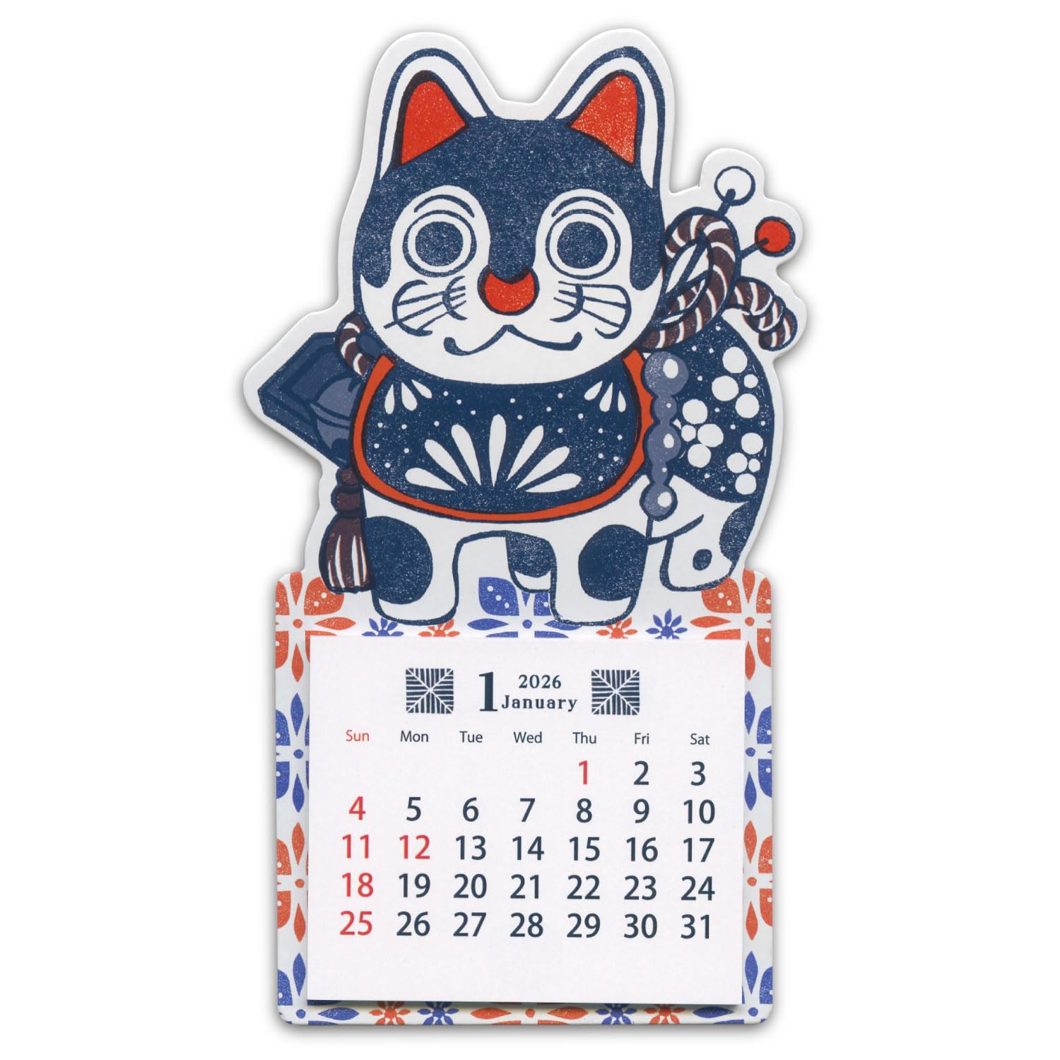 【送料無料】アクティブコーポレーション 2026 カレンダー 梅屋の縁起物 マグネットカレンダー 犬張子 26ACL-703 2026年 1月始まり
