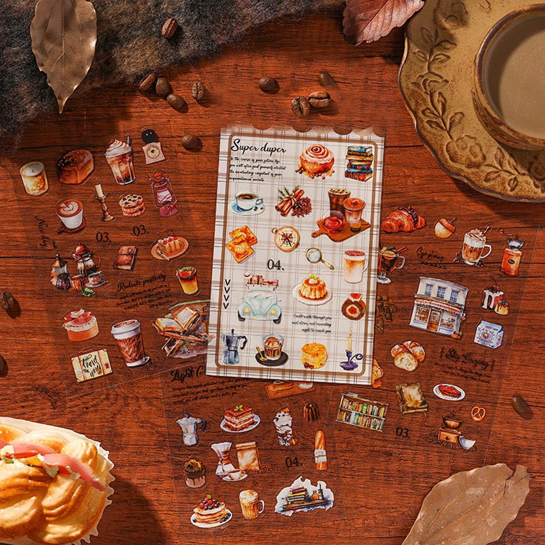 【送料無料】手帳ステッカー シール 色：TZ-18