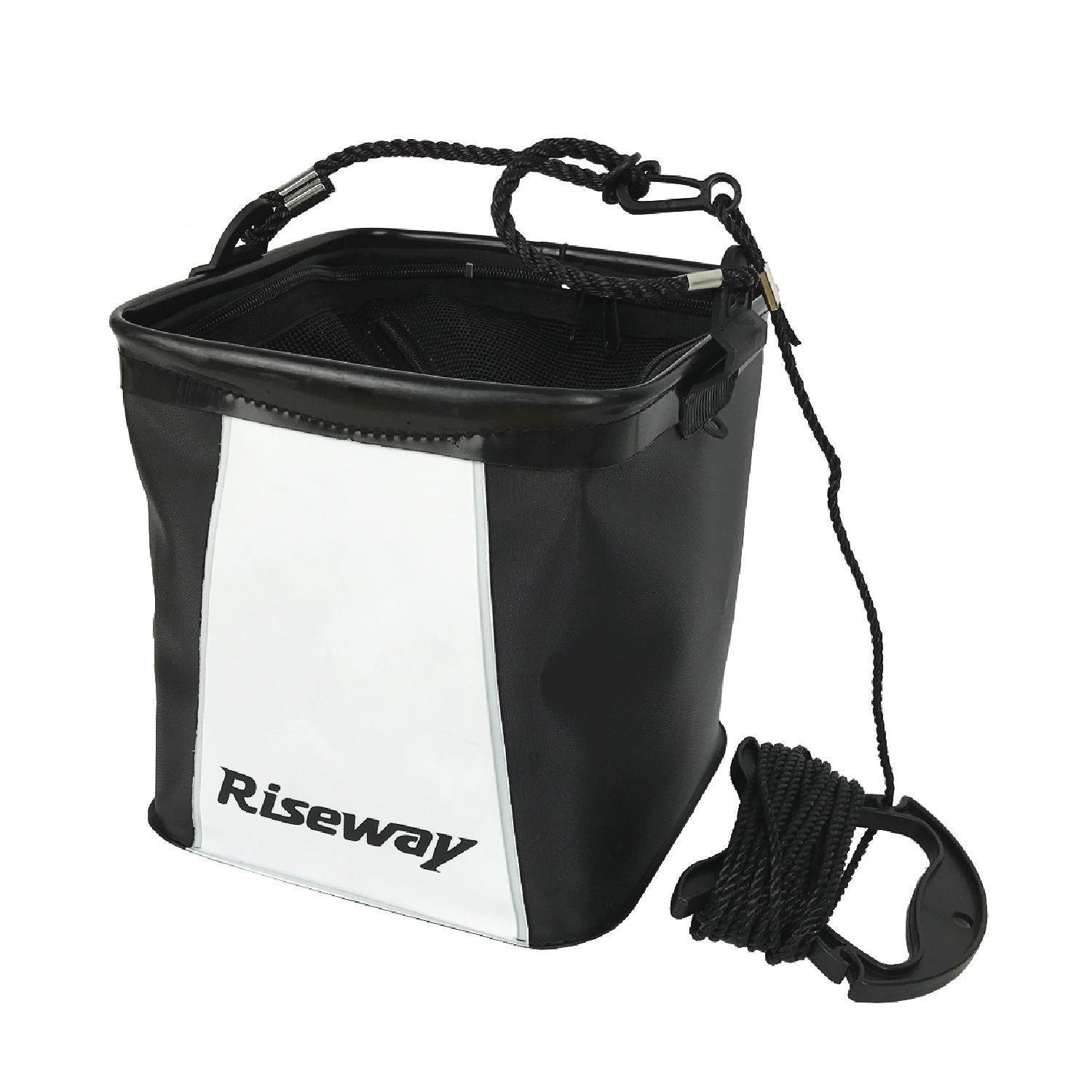 【送料無料】ライズウェイ(Riseway) EVA反転水汲みバケツ 角型 (ロープホルダー・メッシュフタ付) ブラ..