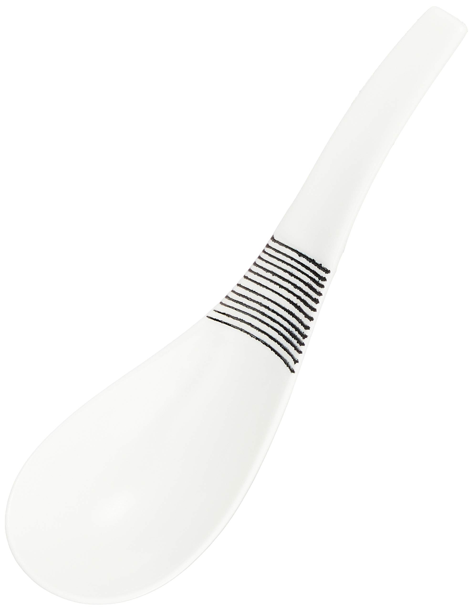 【送料無料】有田焼 ラーメン丼 レンゲ 日本製 究極の ラーメン鉢 究極の レンゲ 色：01.黒呉須象嵌、サイズ：レンゲ