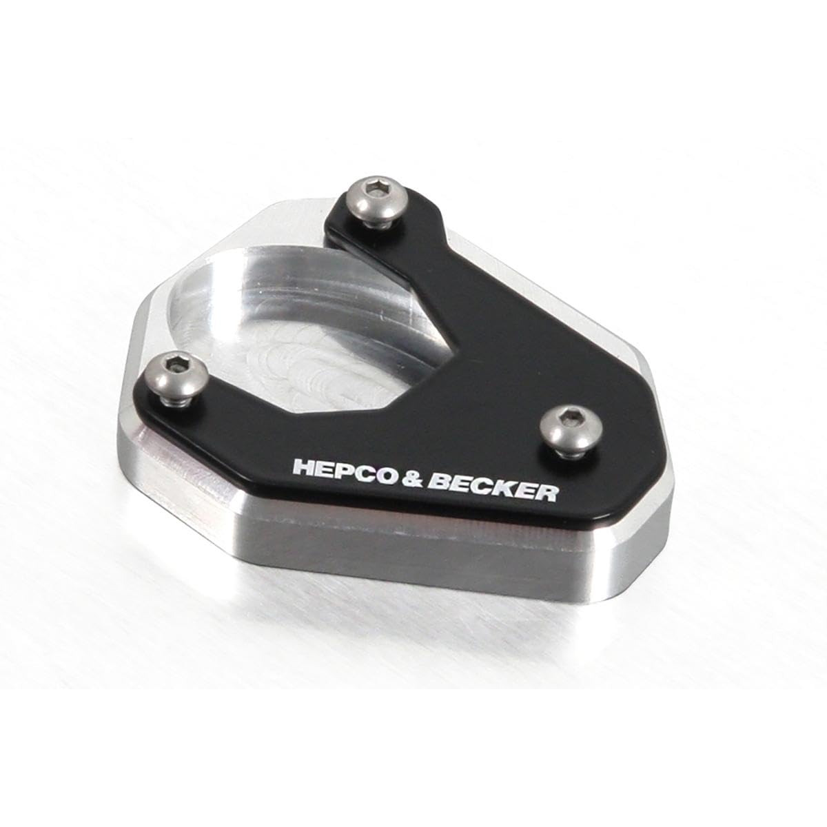 【送料無料】ヘプコ&ベッカー(Hepco&Becker) サイドスタンドエンラージメント 車種専用 Versys650(15-25) シルバー/ブラック 1セット 42112522-0091 色：シルバー/ブラック