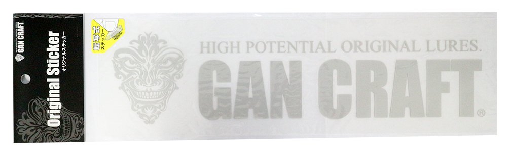 【送料無料】ガンクラフト オリジナルトランスファーステッカー Lサイズ 転写シール GAN CRAFT TRANSFER STICKER 色：03 シルバー、サイズ：1枚入