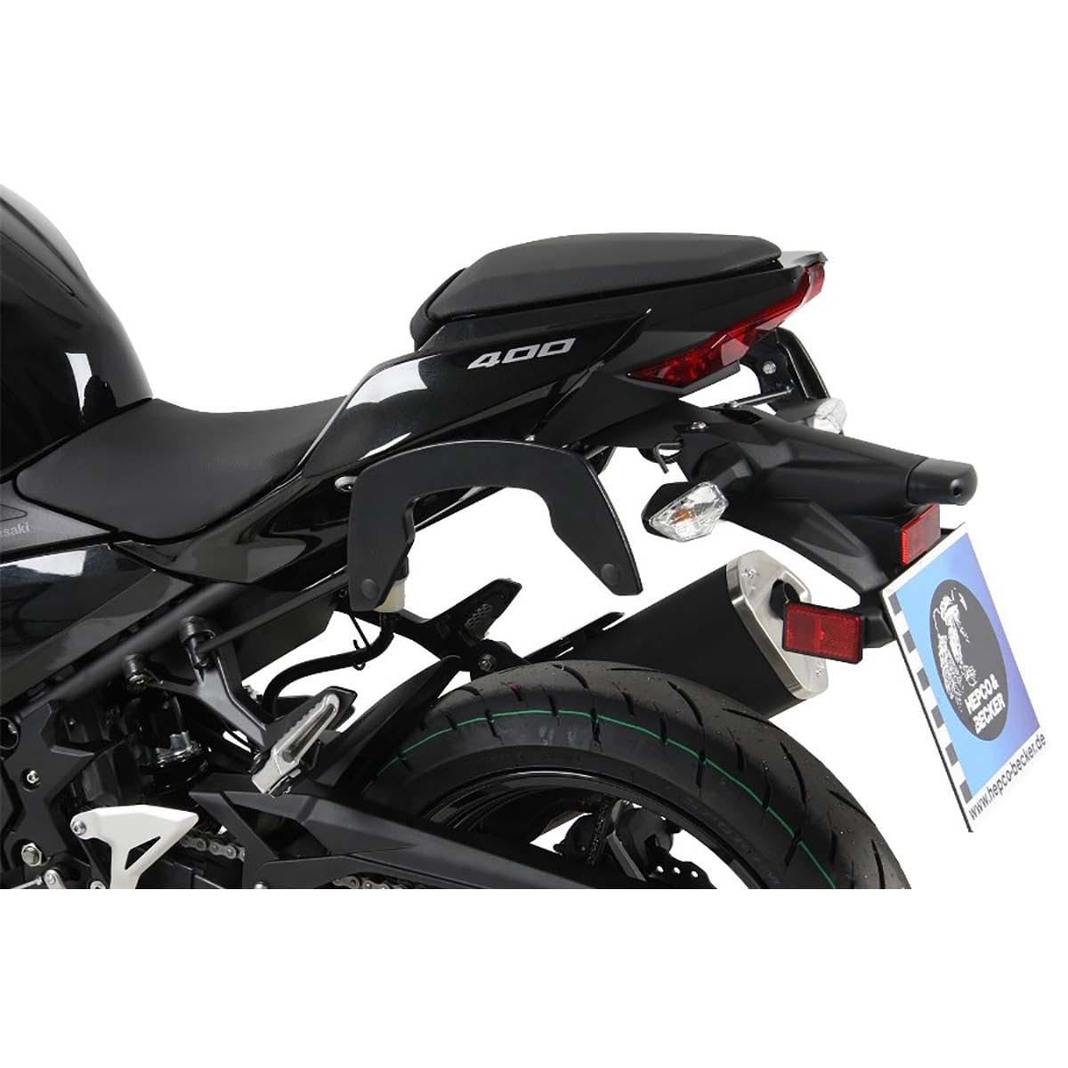 【送料無料】ヘプコ&ベッカー(Hepco&Becker) サイドキャリア C-BOW 車種専用 Ninja250/400(18-23)/Z250/400(19-23) ブラック 1セット 6302532-0001 色：ブラック