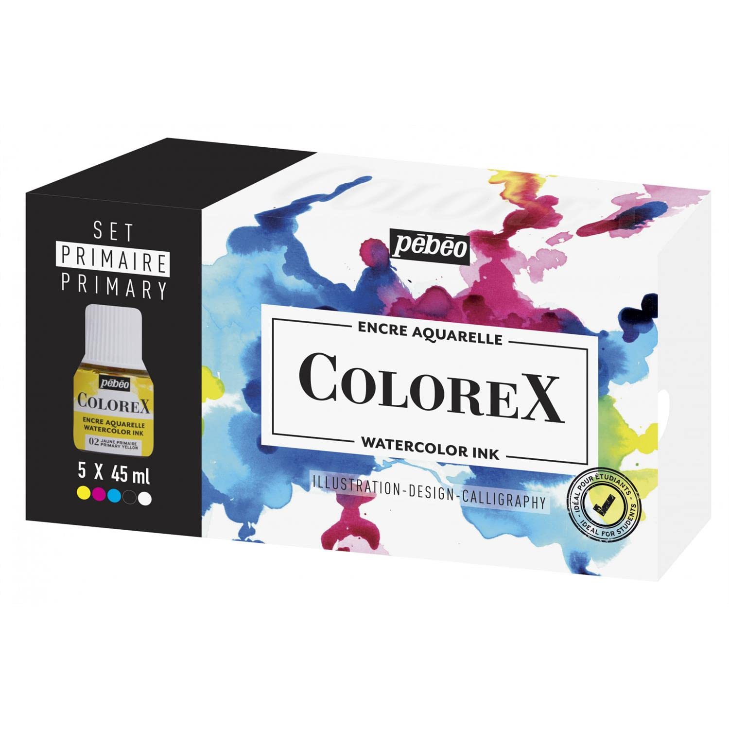 【送料無料】ペベオ (Pebeo）カラーインク （水性アルコール）cOLOREx 45mlx5色 プライマリーセット 色..