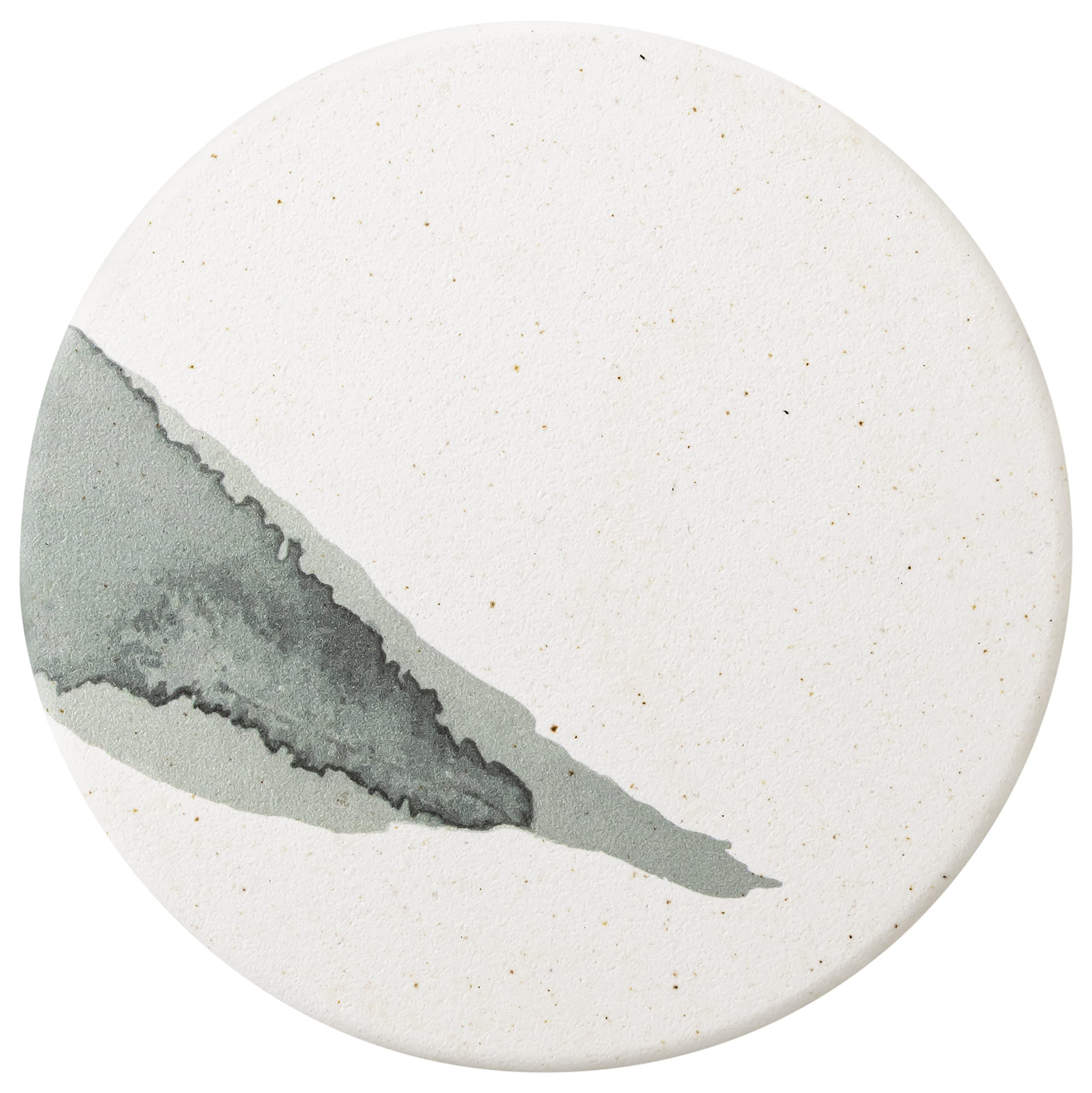 【送料無料】アンドエヌイー(&NE) 陶器珪藻土コースター 色：1. NIJIMI 水墨 にじみ、サイズ：Φ9.7x0.6