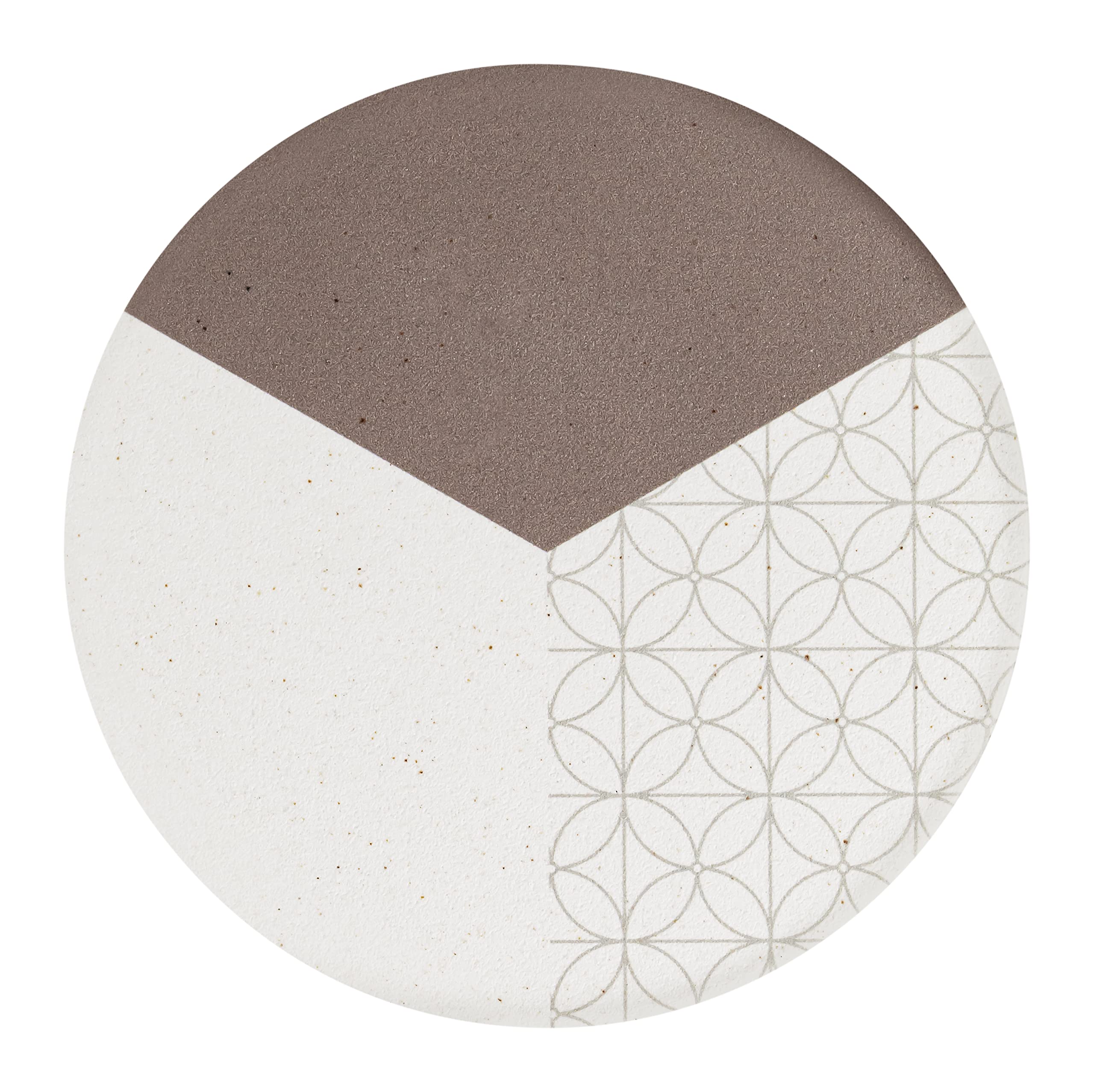 【送料無料】アンドエヌイー(&NE) 陶器珪藻土コースター 色：2. 重 七宝 胡桃、サイズ：Φ9.7x0.6