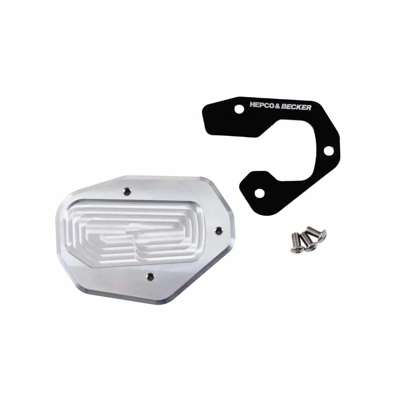 【送料無料】ヘプコ&ベッカー(Hepco&Becker) サイドスタンドエンラージメント 車種専用 PAN AMERICA 1250/SPECIAL(21-25) シルバー/ブラック 1セット 42117600-0091 色：シルバー/ブラック