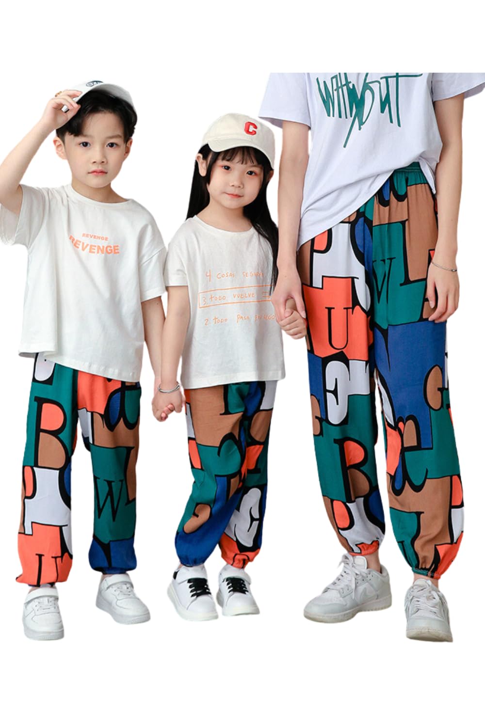 【送料無料】[EnDast] キッズ服 韓国子供服 長ズボン ロングパンツ 薄い 薄手 虫よけパンツ 涼しい 速乾 軽量 親子コーデ リンクコーデ おしゃれ ボトムス 美脚ストレッチ おでかけ 男の子 女の子 大人 ママ レディース 春 夏 色：P.ビッグログ、サイズ：110