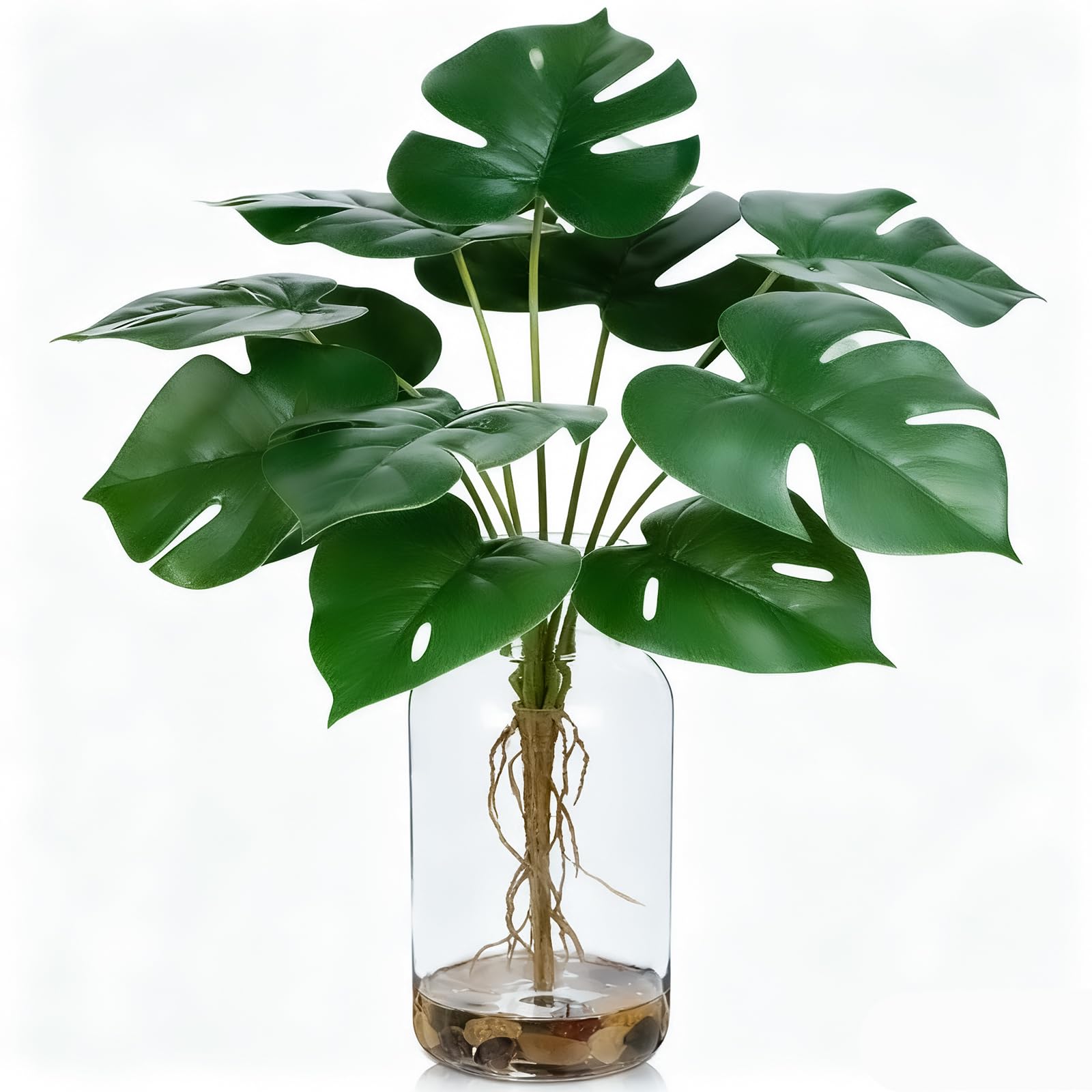 【送料無料】Villa Como フェイクグリーン インテリアグリーン 人工観葉植物 フェイク モンステラ 室内 簡単保 水やり不要 害虫駆除不要 おしゃれ ギフト 色：モンステラ、サイズ：48CM