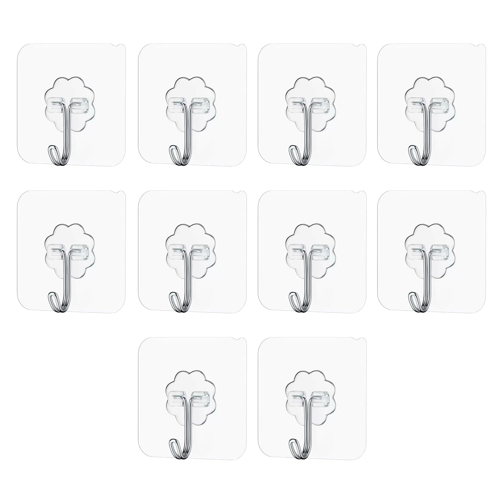 【送料無料】Meltryllis 壁掛けフック 粘着フック 透明フック 工事不要 壁に穴を開けないフック 耐荷重..