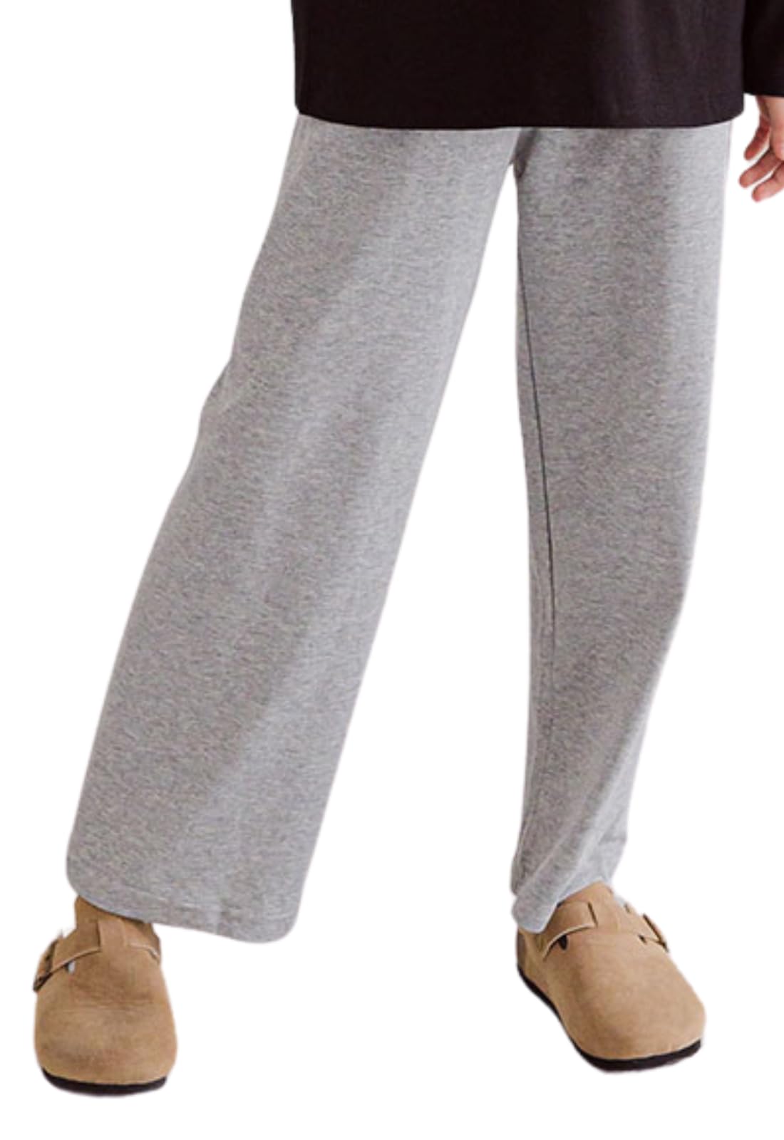 【送料無料】[EnDast] MINIROI ガールズ ロングパンツ オールシーズン 使える かわいい カジュアル ルームウェア ボトムス 快適 リラックスウェア 韓国子供服 110cm 120cm 130cm 140cm 150cm 色：グレー、サイズ：120