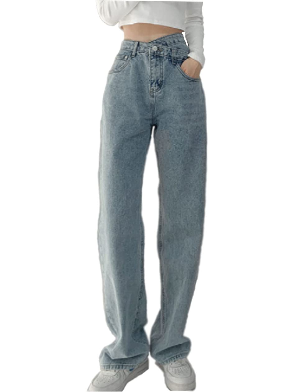 【送料無料】[SpringSwalloow] [スプリングスワロー] レディース ハイウエスト ストレート ワイド ロン..