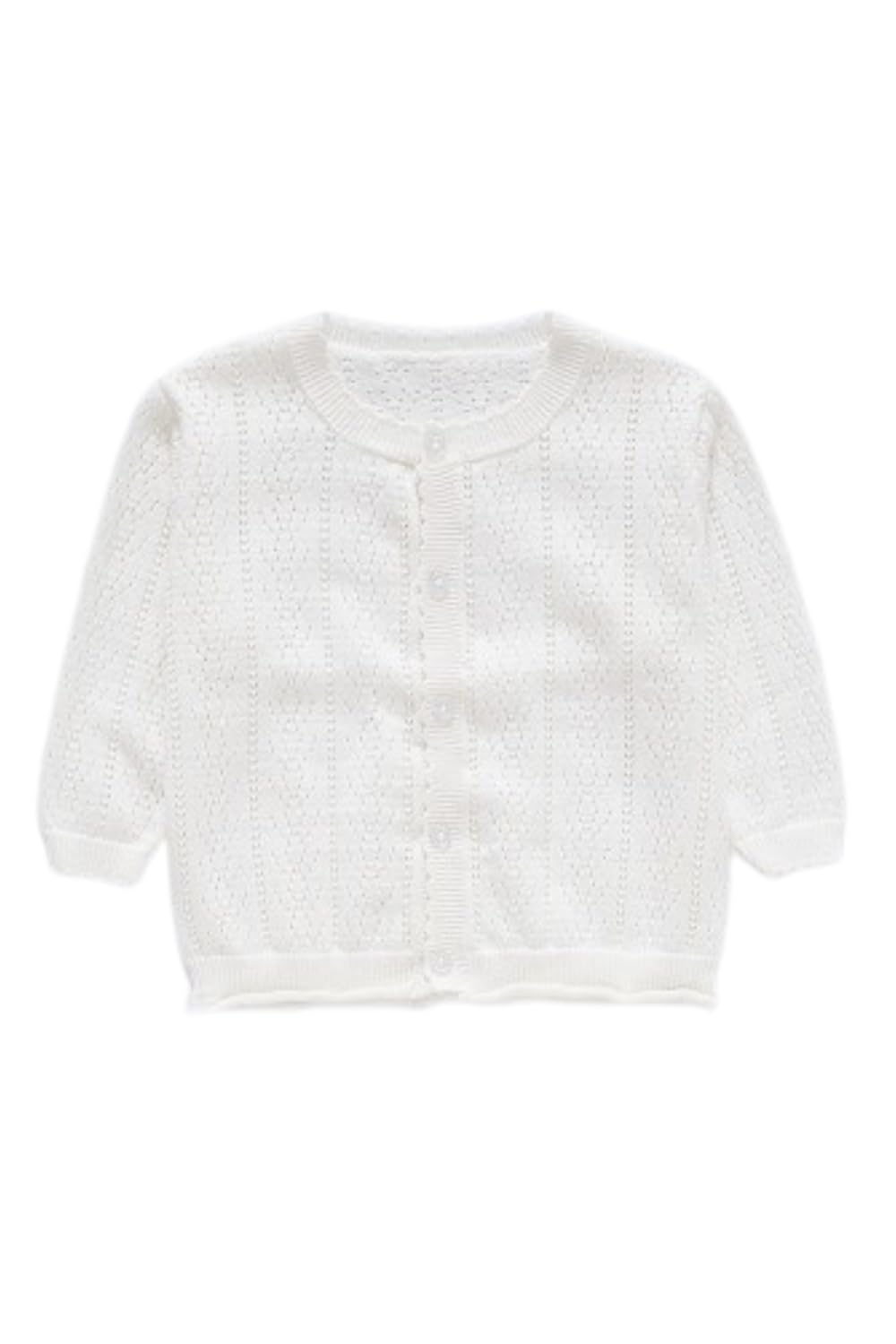 【送料無料】[EnDast] パステルカラー ニット カーディガン 薄手 アウター ベビー服 赤ちゃん服 UVカット お出かけ用 女の子 韓国子供服 1歳 2歳 66cm 73cm 80cm 90cm 100cm 110cm 色：ホワイト、サイズ：80