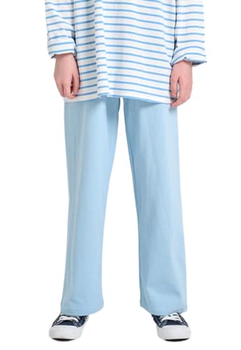 【送料無料】[EnDast] MINIROI ガールズ ロングパンツ オールシーズン 使える かわいい カジュアル ボトムス 快適 リラックス ゆったり韓国子供服 110cm 120cm 130cm 140cm 150cm 色：ライトブルー、サイズ：140