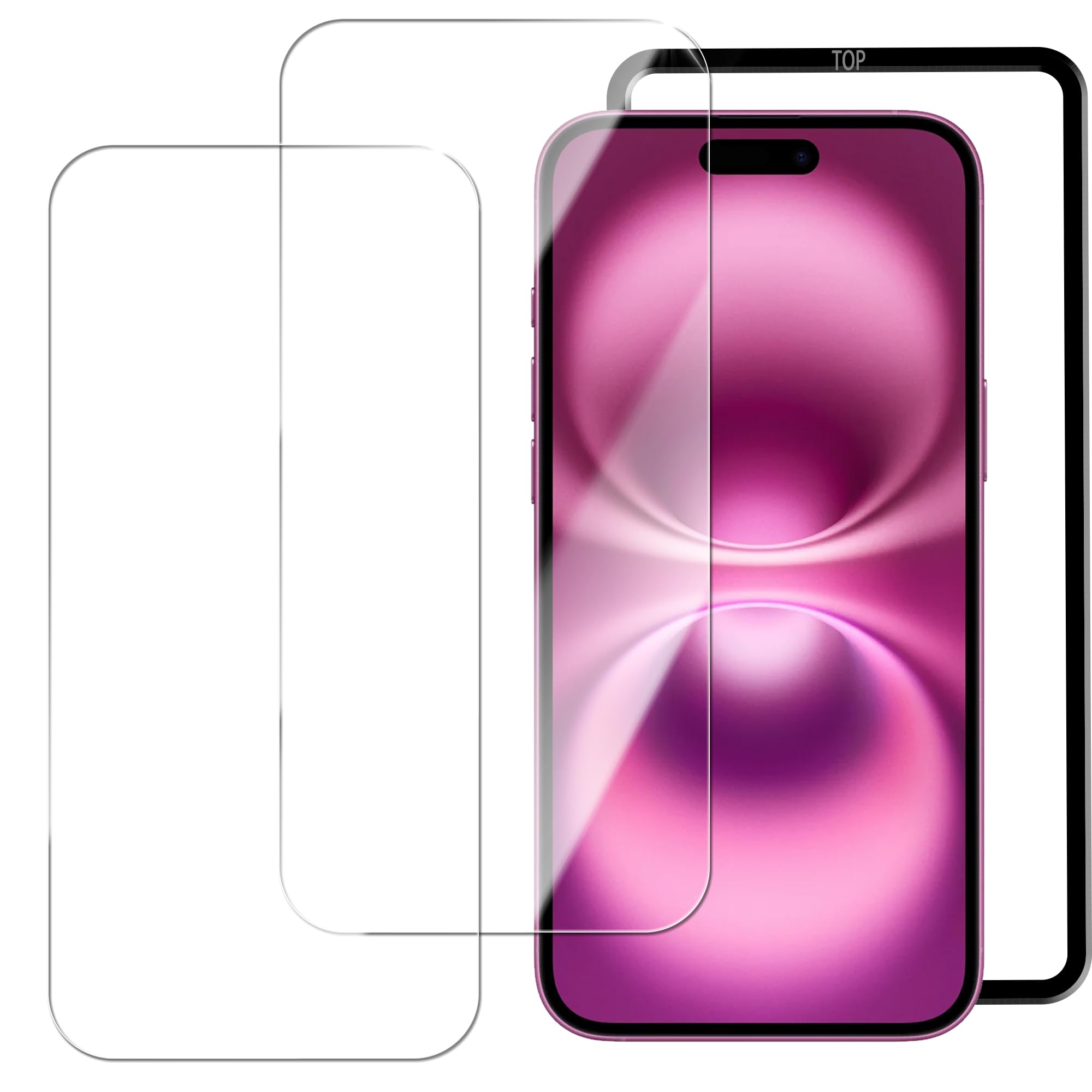 ������̵����HUAKE 2�祻�å� �����Ǻ���� ���� ���饹�ե���� ��������2-D iPhone16