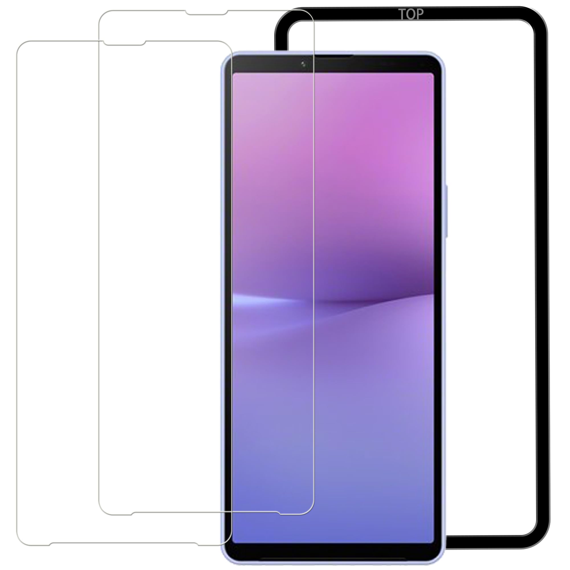 ������̵����HUAKE �������ڥꥢ10 v �ݸ�ե�����(2��)���饹�ե���� �ܥ��������դ��ۥ��饹�ե���� Xperia 10 V 2023 SO-52...