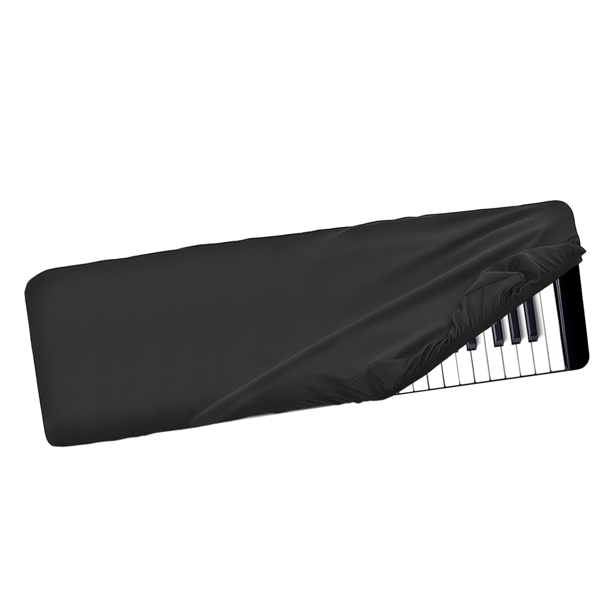 【送料無料】Musiin アルティメットストレッチナイロンキーボードダストカバー、M-Audio Oxygen 49と互換性があり、キーボードを完全に保護します 色：ブラック