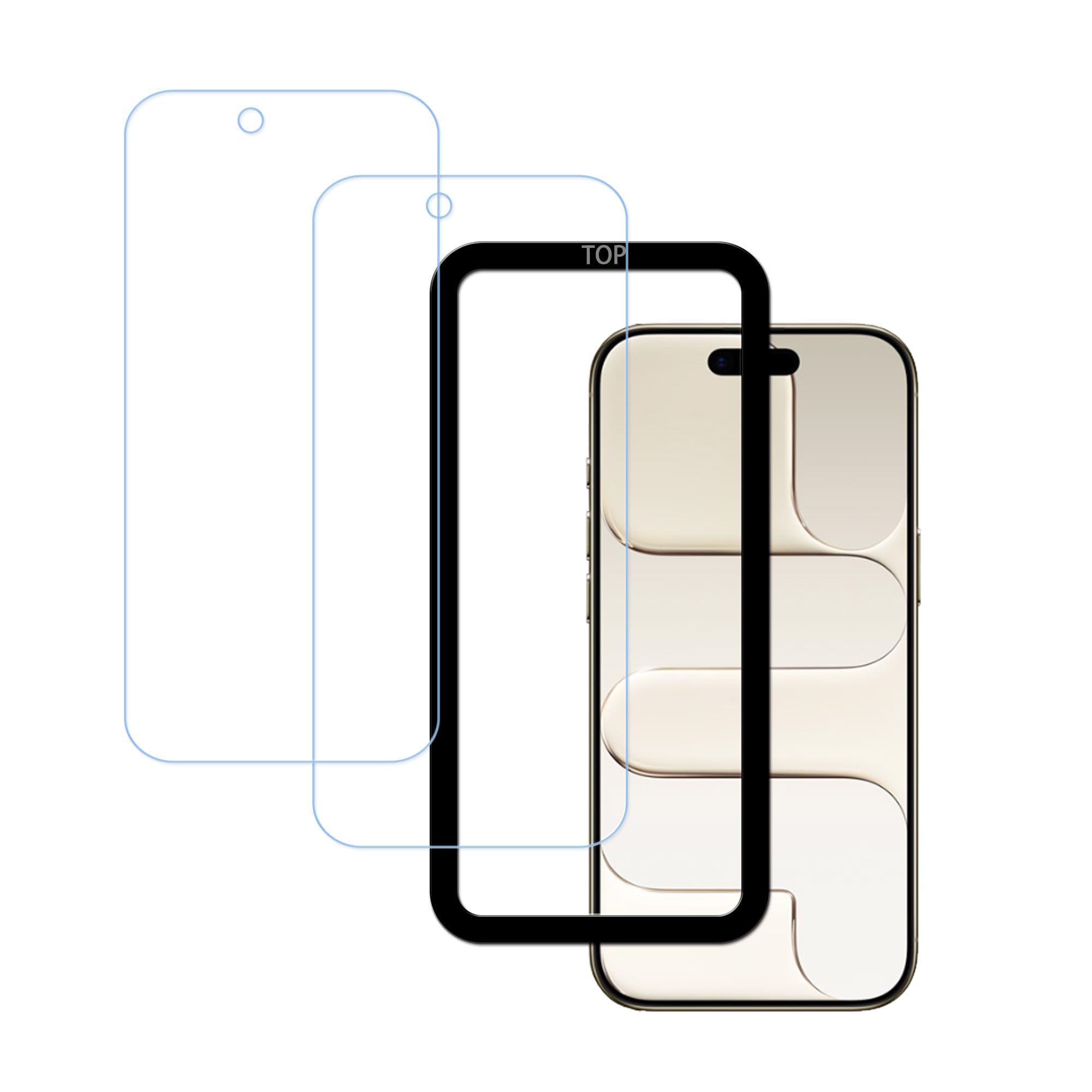 ������̵����HUAKE 2�祻�å� �����Ǻ���� ���� ���饹�ե���� �����֥롼�饤�ȥ��åȡ���������2DLG-iPhone17Air