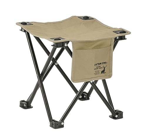 【送料無料】キャプテンスタッグ(CAPTAIN STAG) アウトドアチェア チェア ちょこっとチェア サイドポケット付 収納袋付 グラシア CSシャルマン 【ブラック/カーキ】 UC-1873/UC-1874