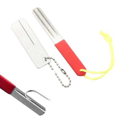 【送料無料】Doyime フックシャープナー 2個入 釣り針 研ぎ器 研削 シャープナー 針研ぎ 両面使用 便利 持ち運び簡単 釣り用品 ダイヤモンドやすり